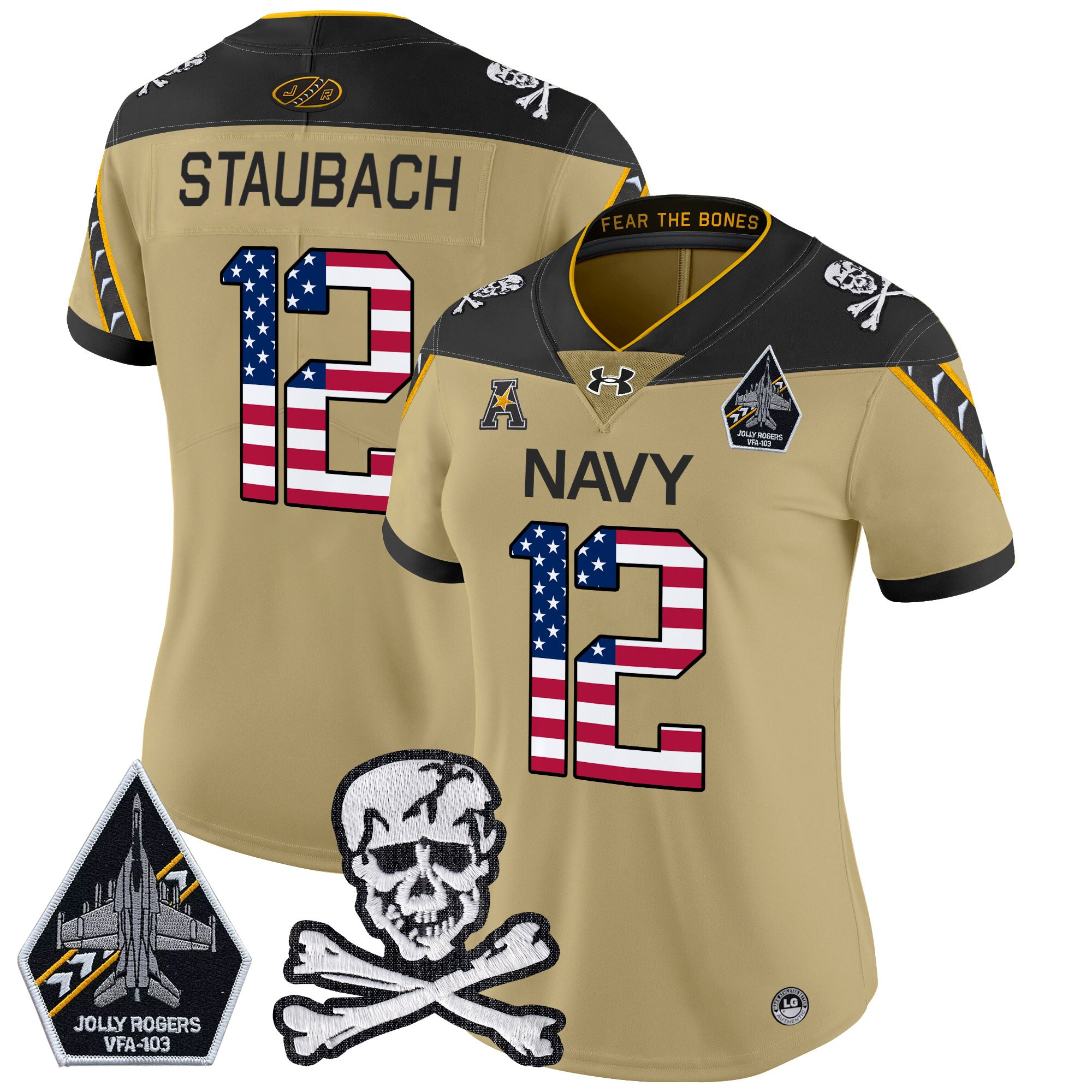 Women's Navy Midshipmen 2025 Independence Day Vapor Limited Jersey - All Stitched