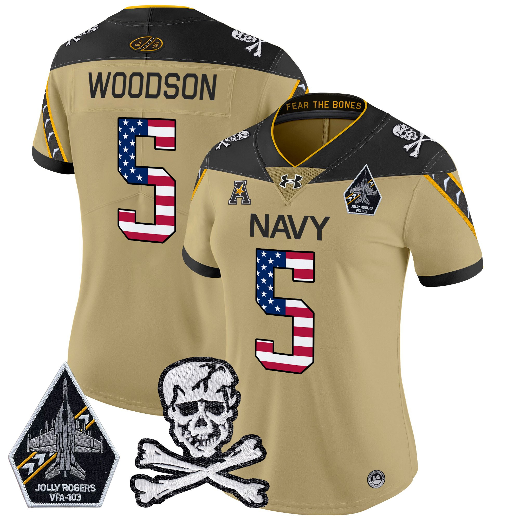 Women's Navy Midshipmen 2025 Independence Day Vapor Limited Jersey - All Stitched