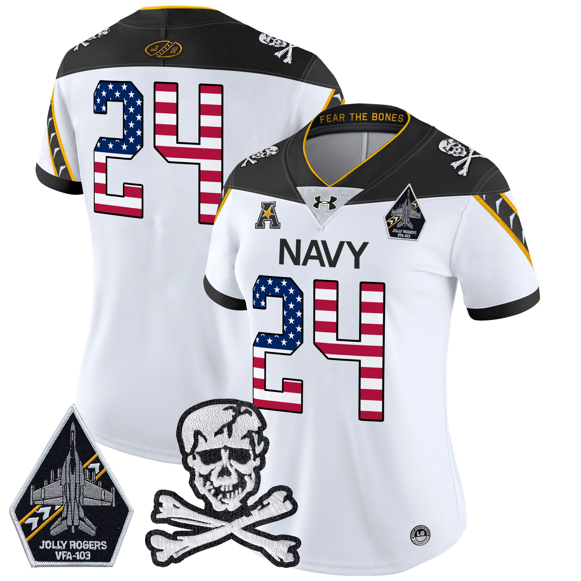 Women's Navy Midshipmen 2025 Independence Day Vapor Limited Jersey - All Stitched