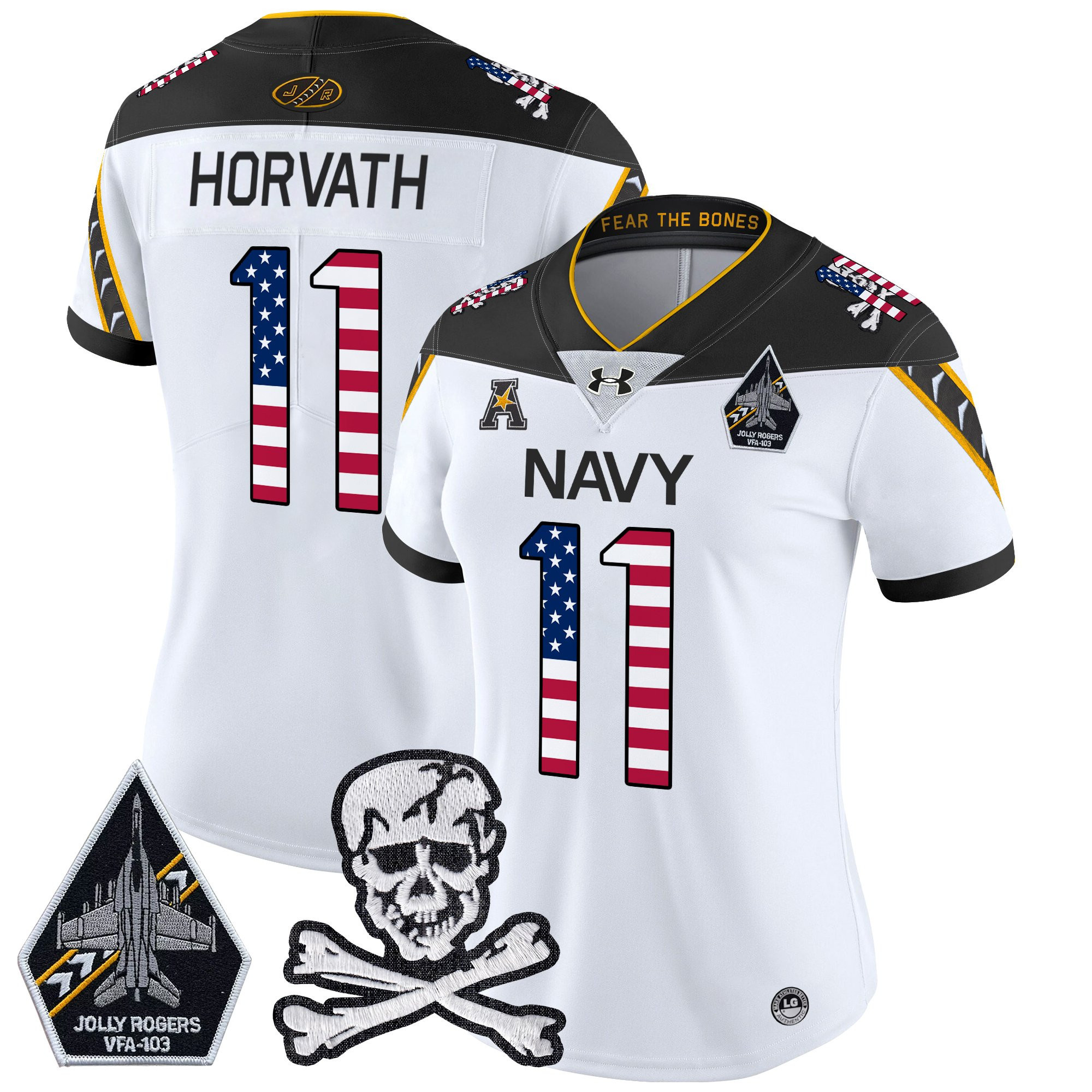 Women's Navy Midshipmen 2025 Independence Day Vapor Limited Jersey - All Stitched