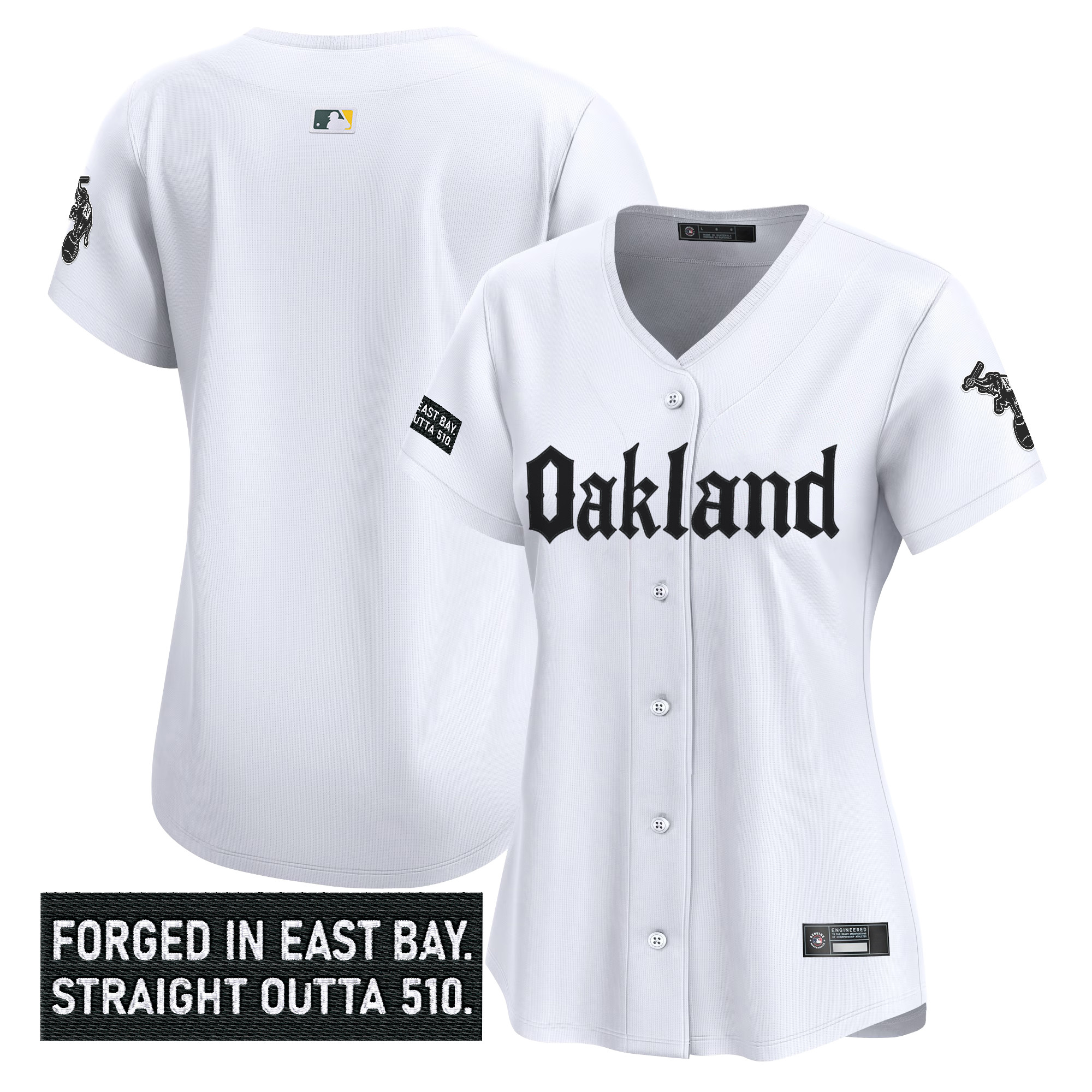 Women's Oakland Athletics 'Gothic East Bay Edition' Vapor Premier Limited Jersey - All Stitched