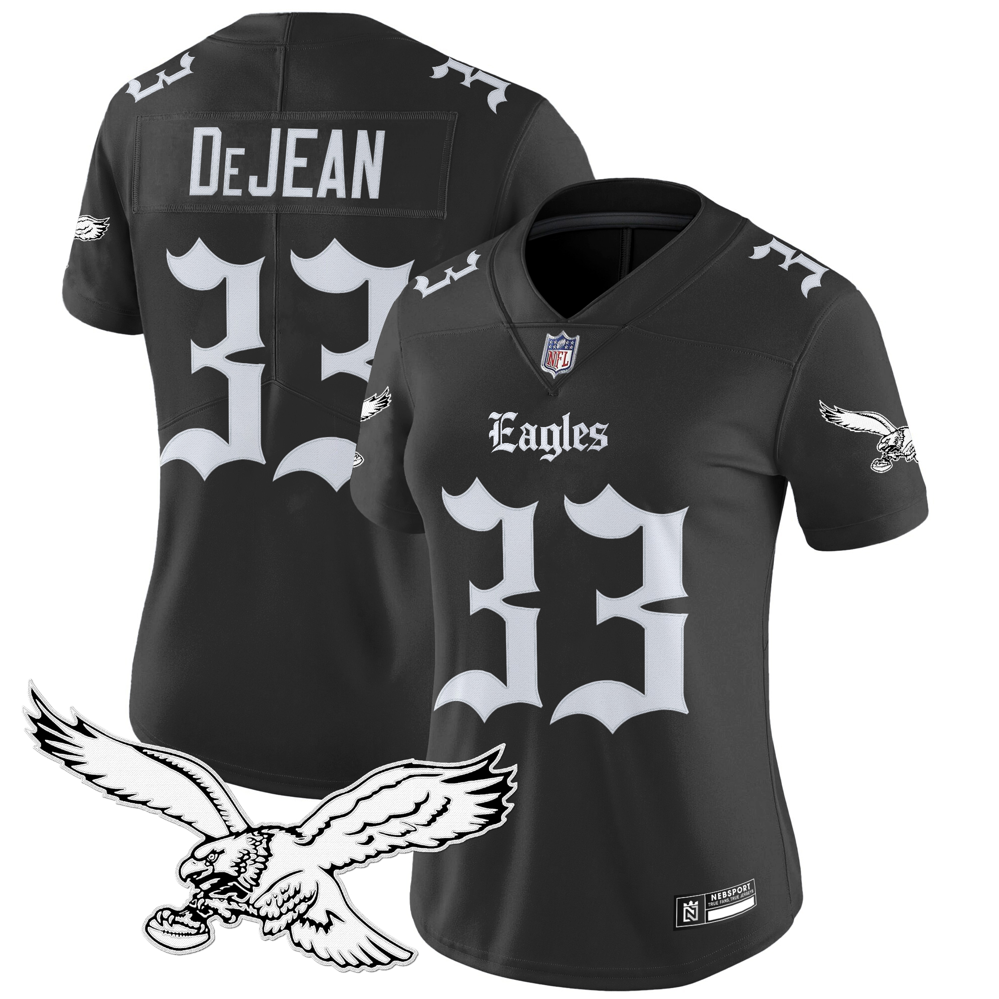 Women's Philadelphia Eagles 'Gothic Philly Edition' Vapor Limited Jersey - All Stitched
