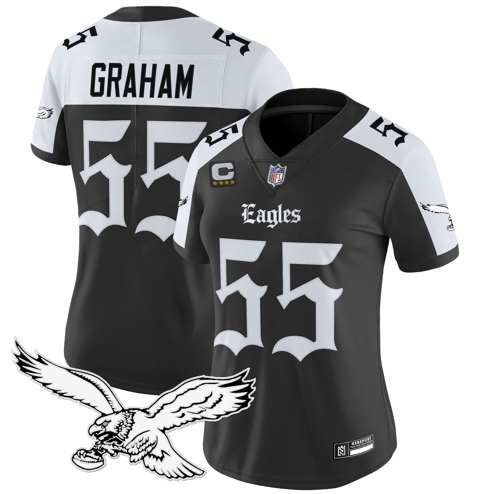 Women's Philadelphia Eagles 'Gothic Philly Edition' Vapor Limited Jersey - All Stitched