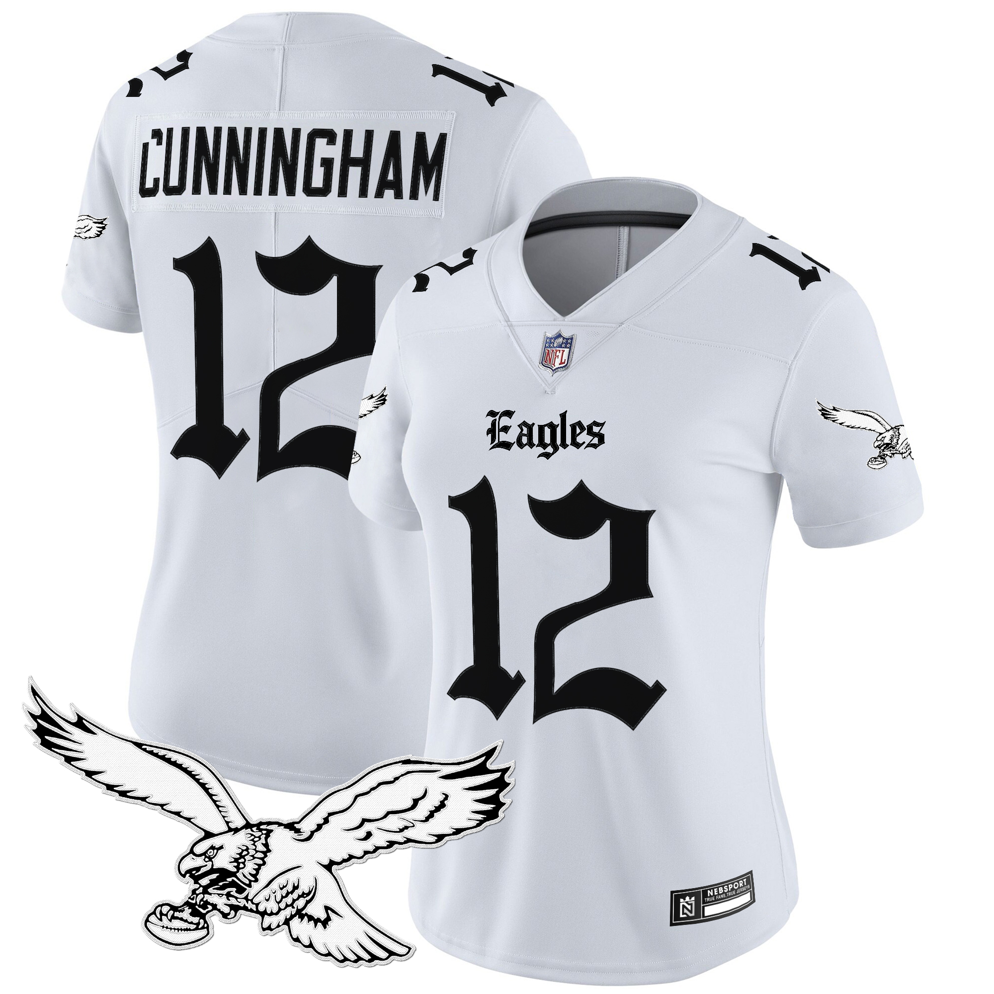 Women's Philadelphia Eagles 'Gothic Philly Edition' Vapor Limited Jersey - All Stitched