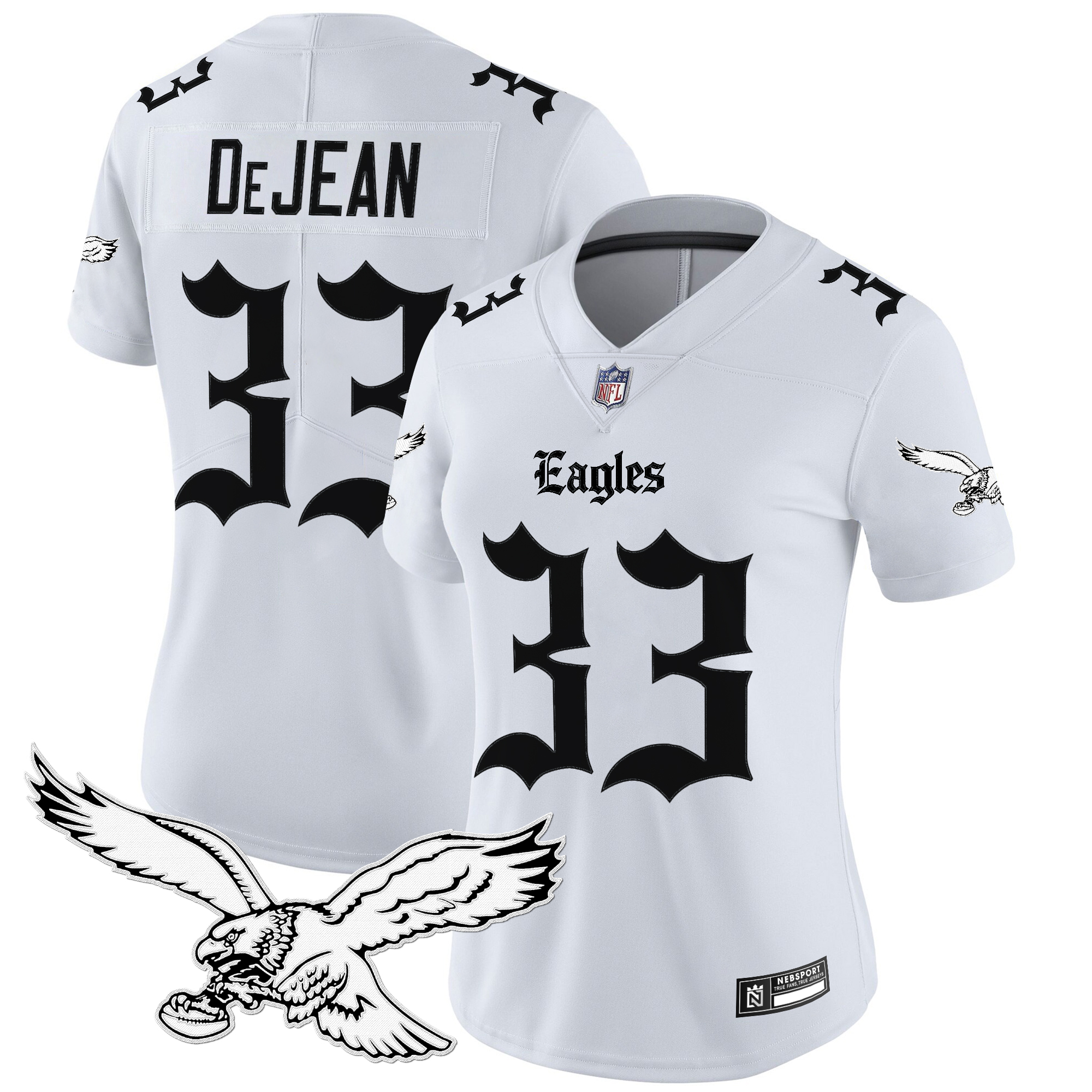 Women's Philadelphia Eagles 'Gothic Philly Edition' Vapor Limited Jersey - All Stitched