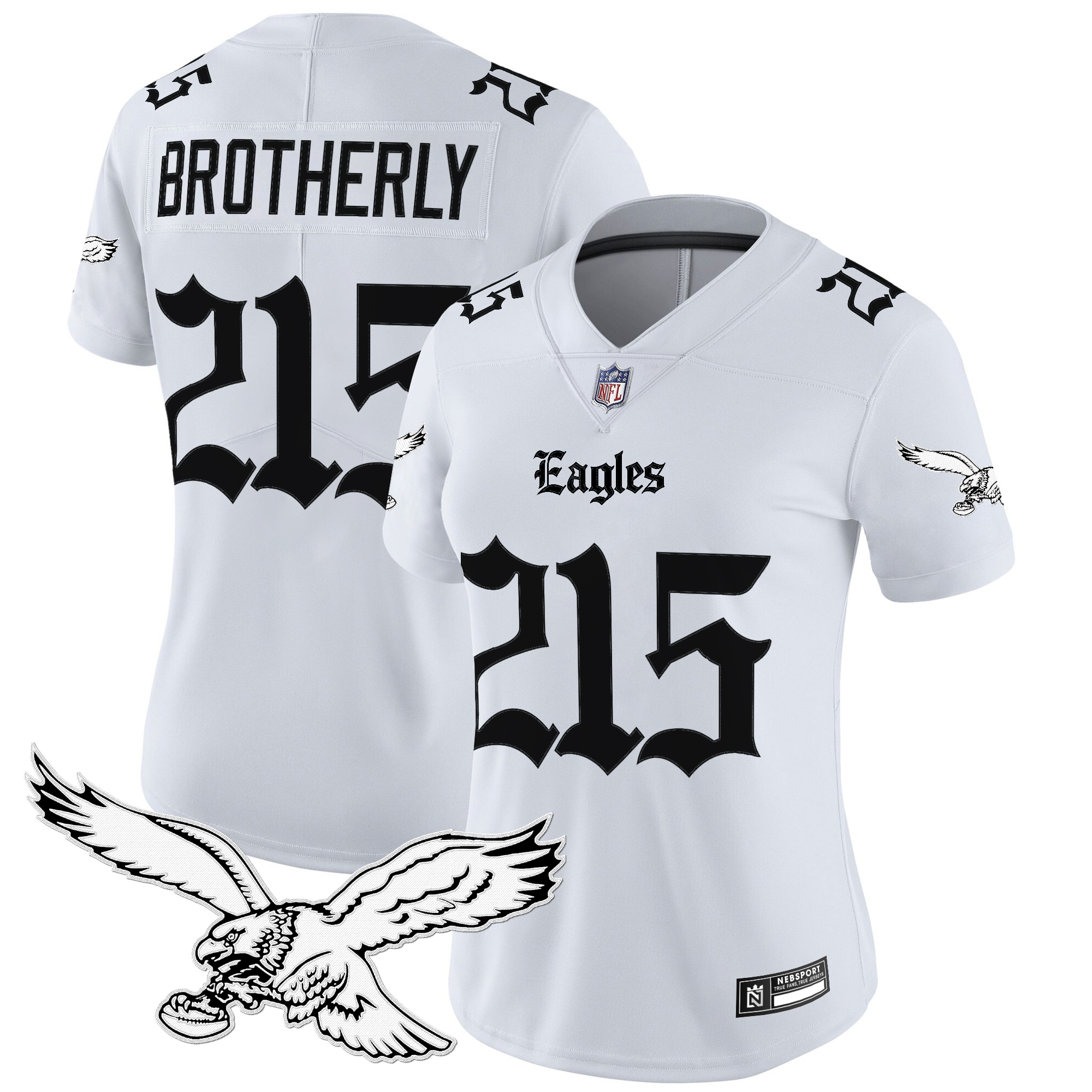 Women's Philadelphia Eagles 'Gothic Philly Edition' Vapor Limited Jersey - All Stitched
