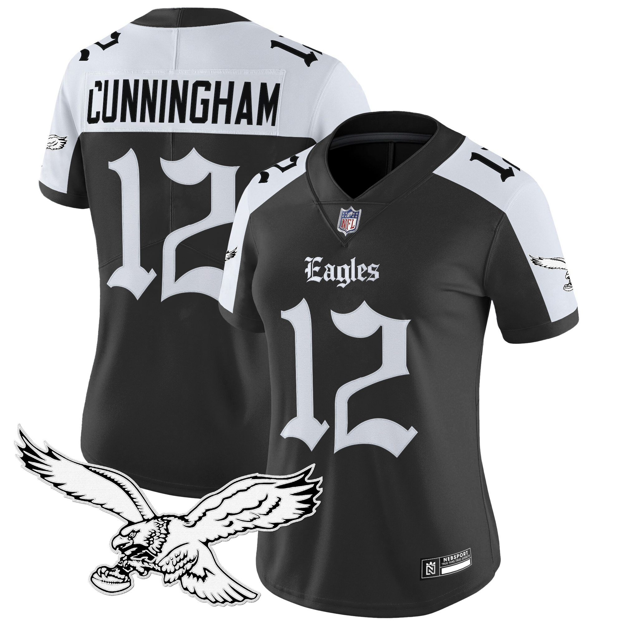 Women's Philadelphia Eagles 'Gothic Philly Edition' Vapor Limited Jersey - All Stitched