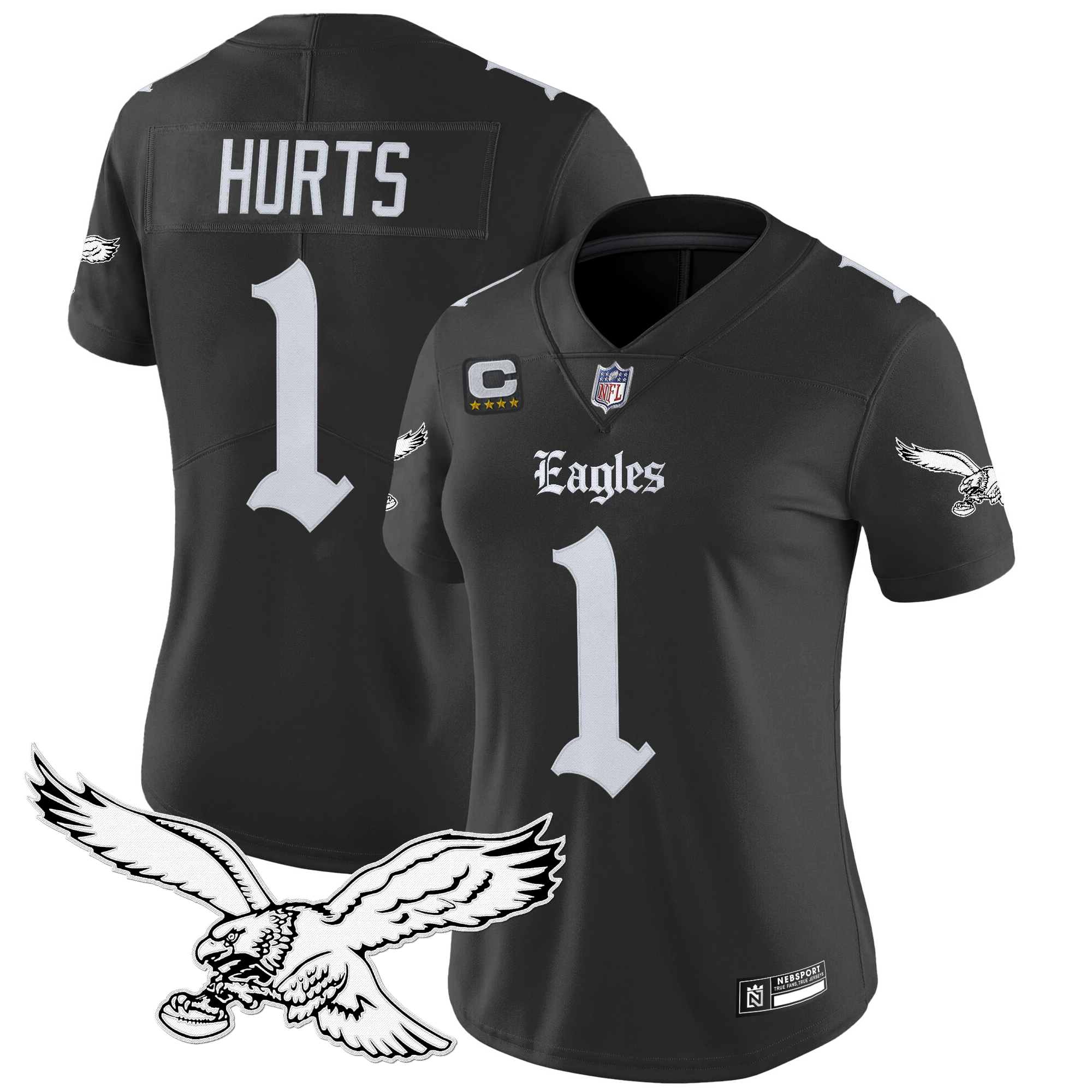 Women's Philadelphia Eagles 'Gothic Philly Edition' Vapor Limited Jersey - All Stitched