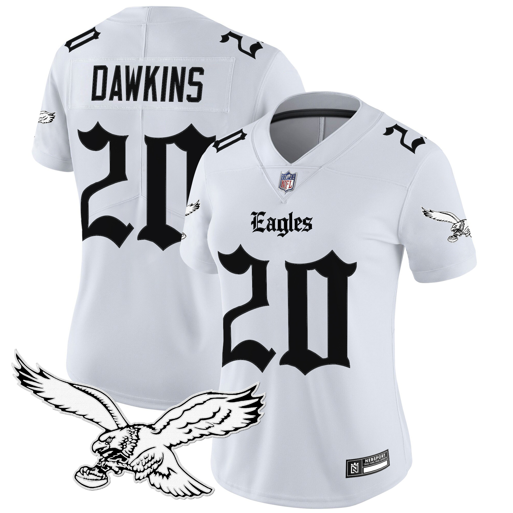 Women's Philadelphia Eagles 'Gothic Philly Edition' Vapor Limited Jersey - All Stitched