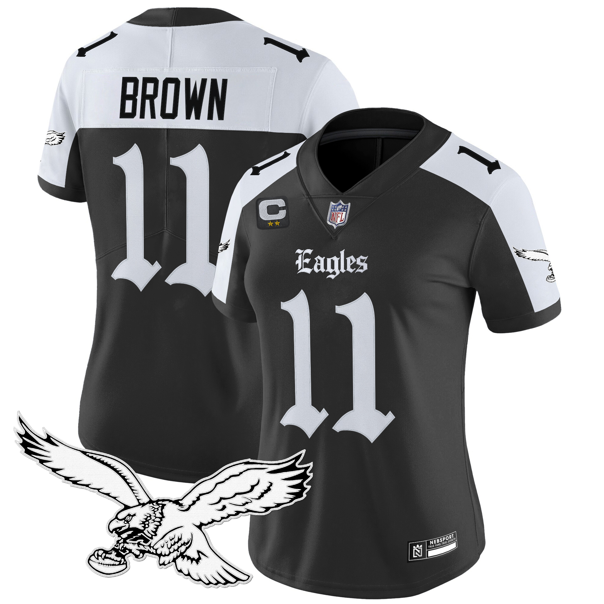 Women's Philadelphia Eagles 'Gothic Philly Edition' Vapor Limited Jersey - All Stitched