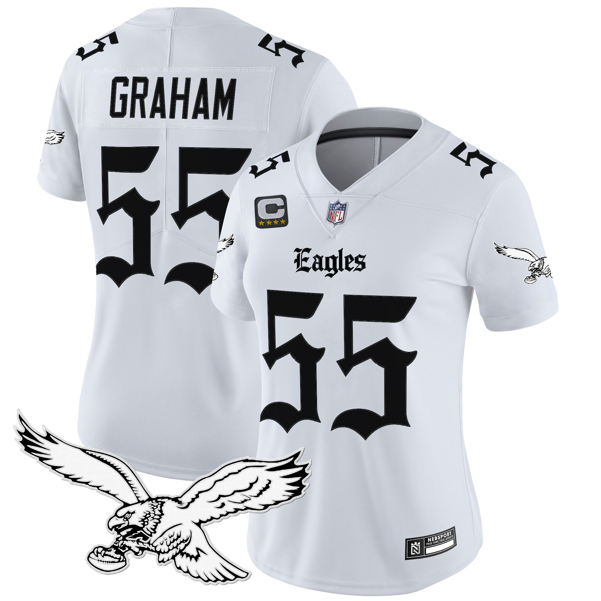 Women's Philadelphia Eagles 'Gothic Philly Edition' Vapor Limited Jersey - All Stitched