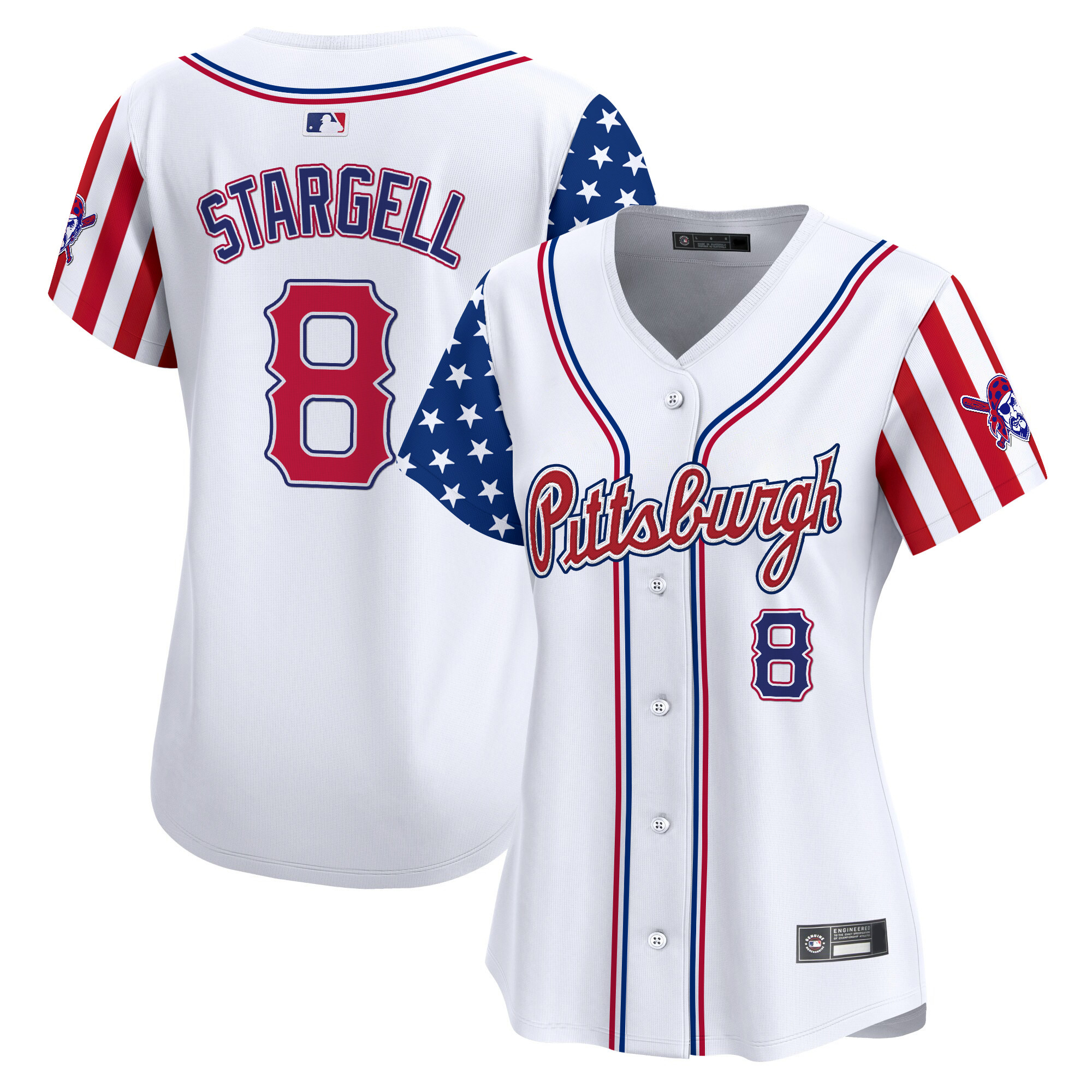 Women's Pittsburgh Pirates 2025 Independence Day Vapor Premier Limited Jersey - All Stitched