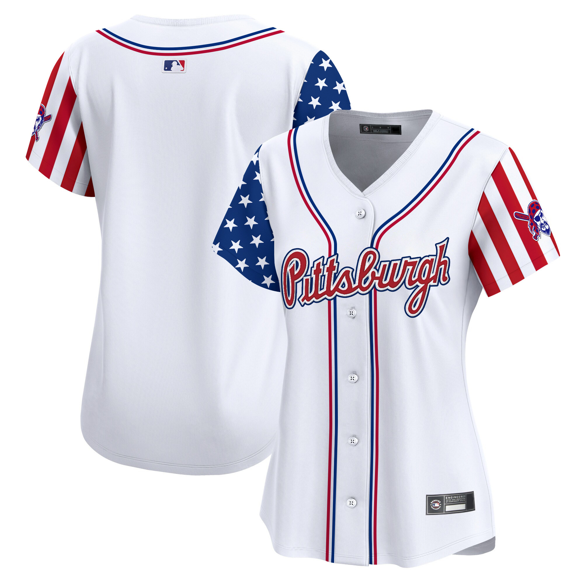 Women's Pittsburgh Pirates 2025 Independence Day Vapor Premier Limited Jersey - All Stitched