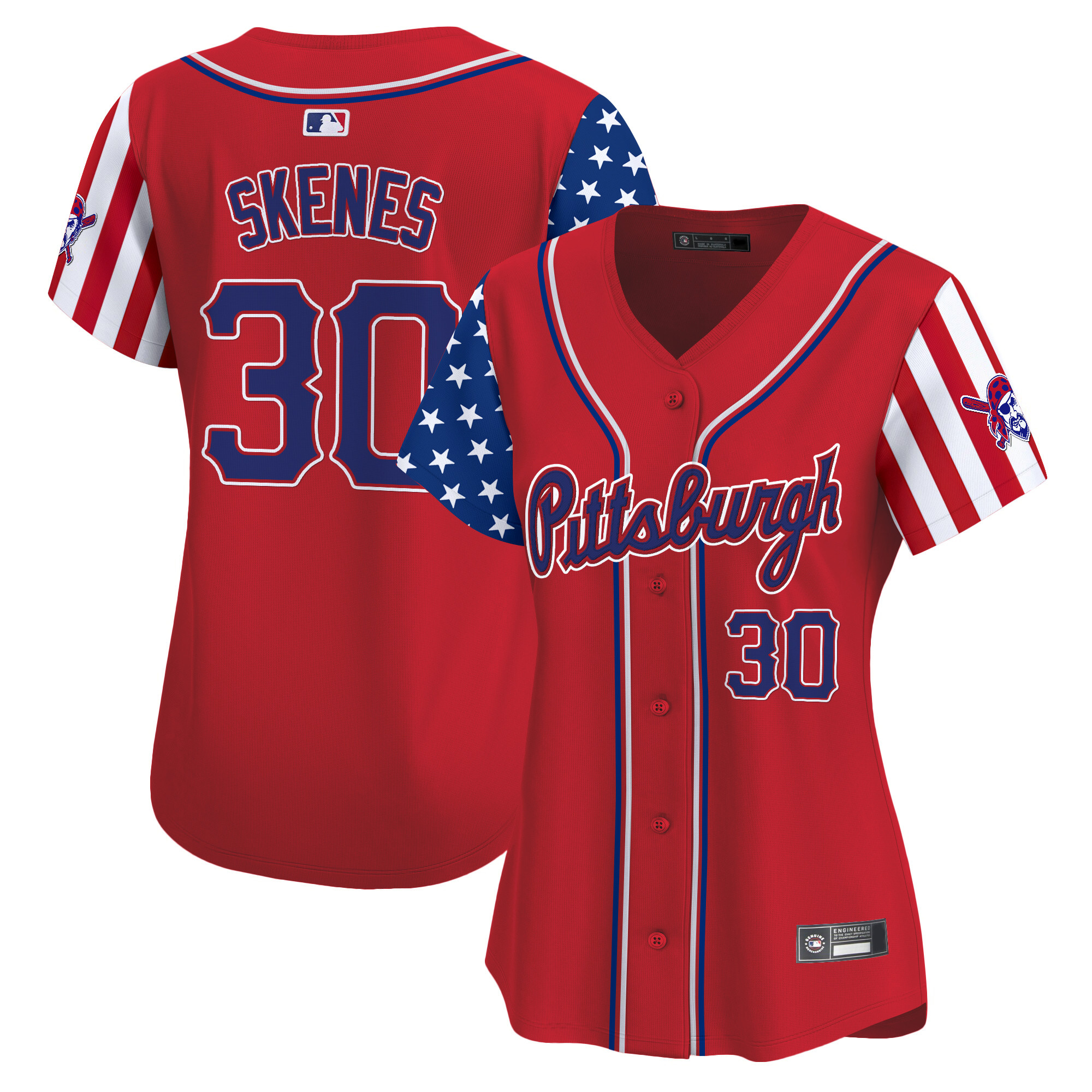 Women's Pittsburgh Pirates 2025 Independence Day Vapor Premier Limited Jersey - All Stitched