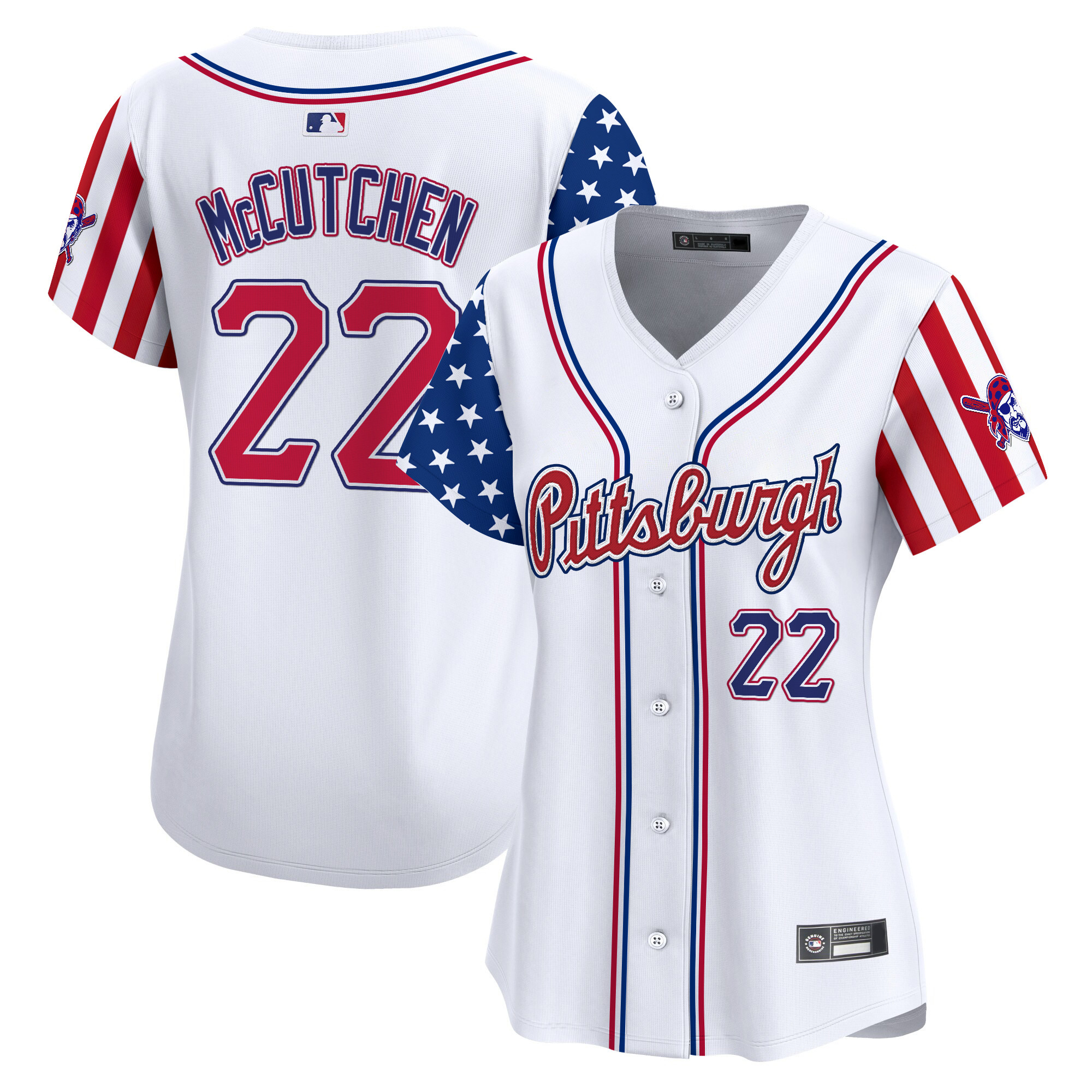 Women's Pittsburgh Pirates 2025 Independence Day Vapor Premier Limited Jersey - All Stitched