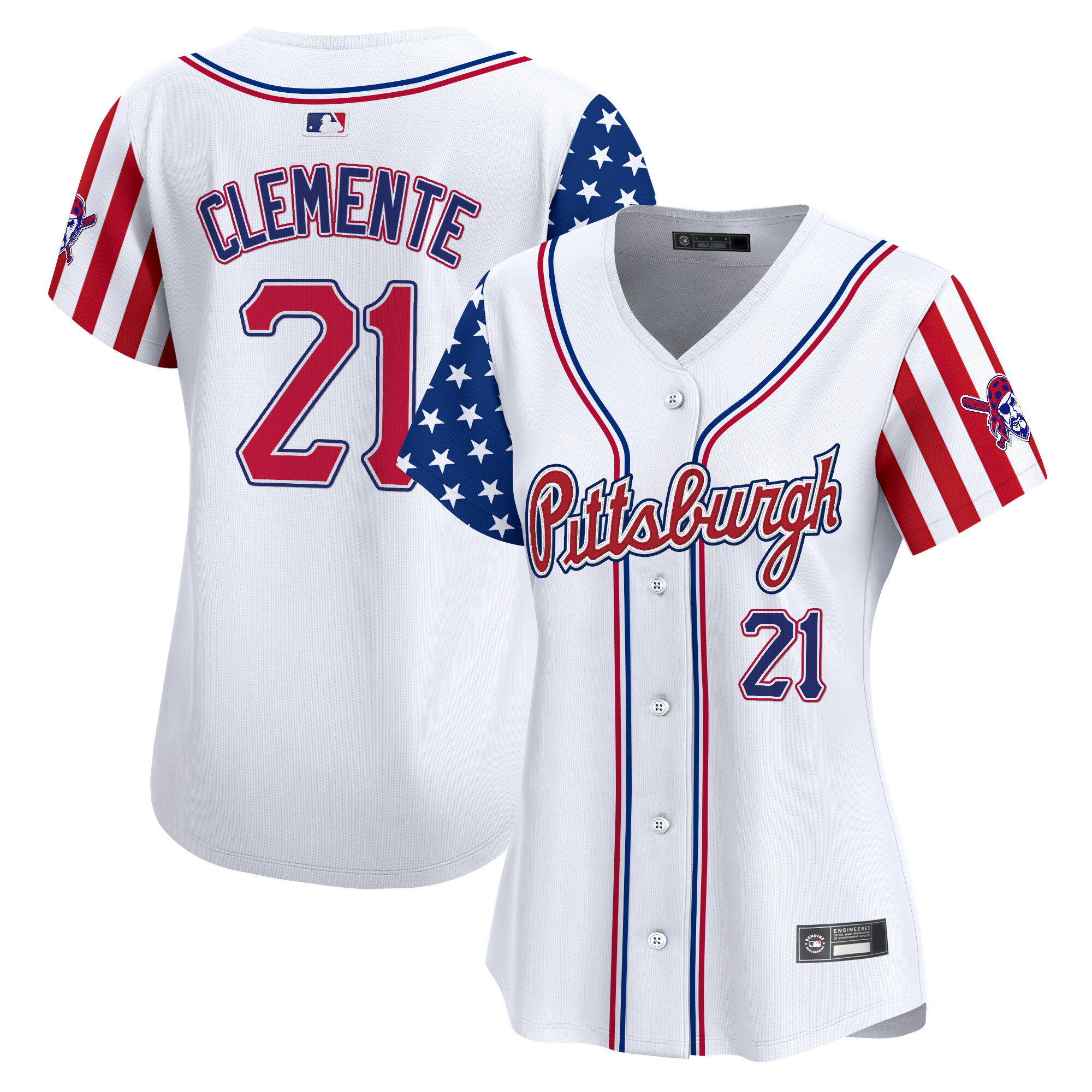 Women's Pittsburgh Pirates 2025 Independence Day Vapor Premier Limited Jersey - All Stitched
