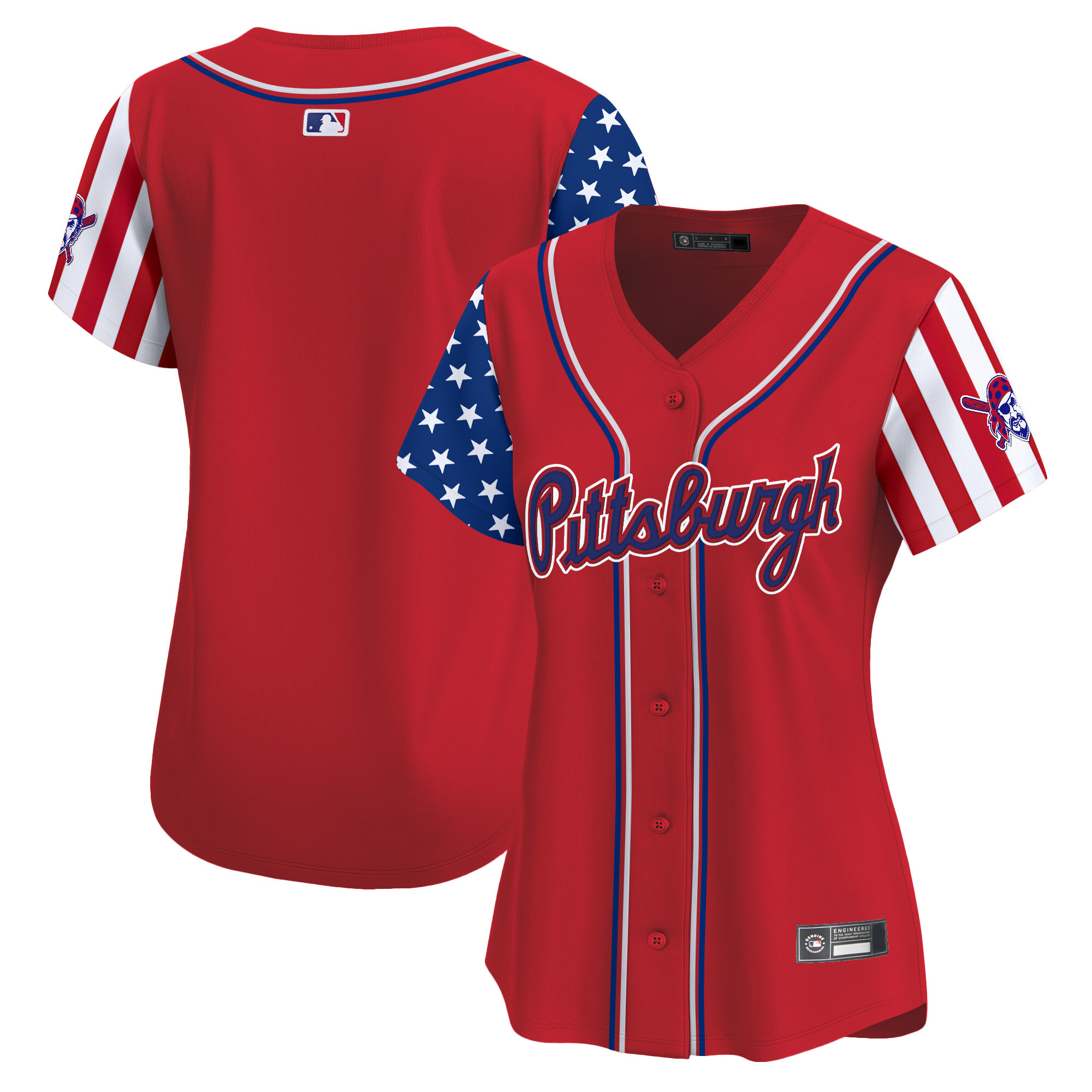 Women's Pittsburgh Pirates 2025 Independence Day Vapor Premier Limited Jersey - All Stitched