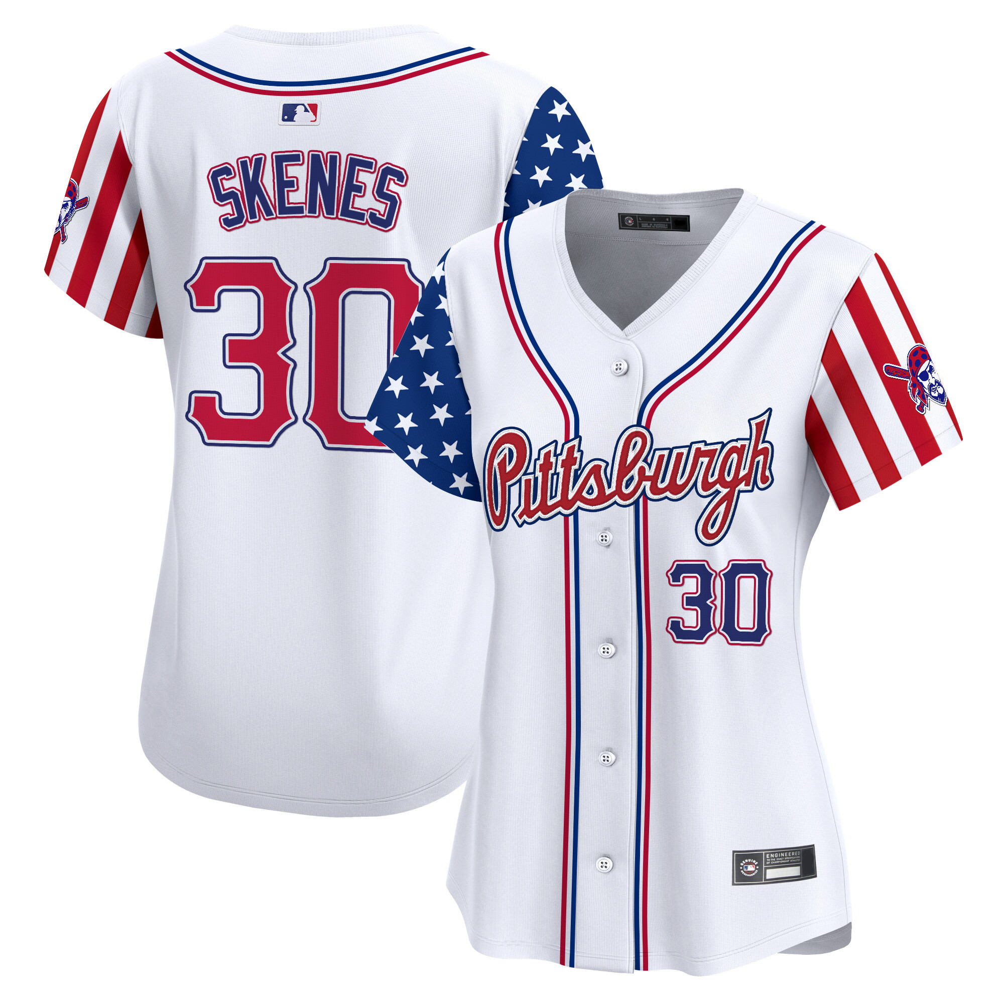 Women's Pittsburgh Pirates 2025 Independence Day Vapor Premier Limited Jersey - All Stitched