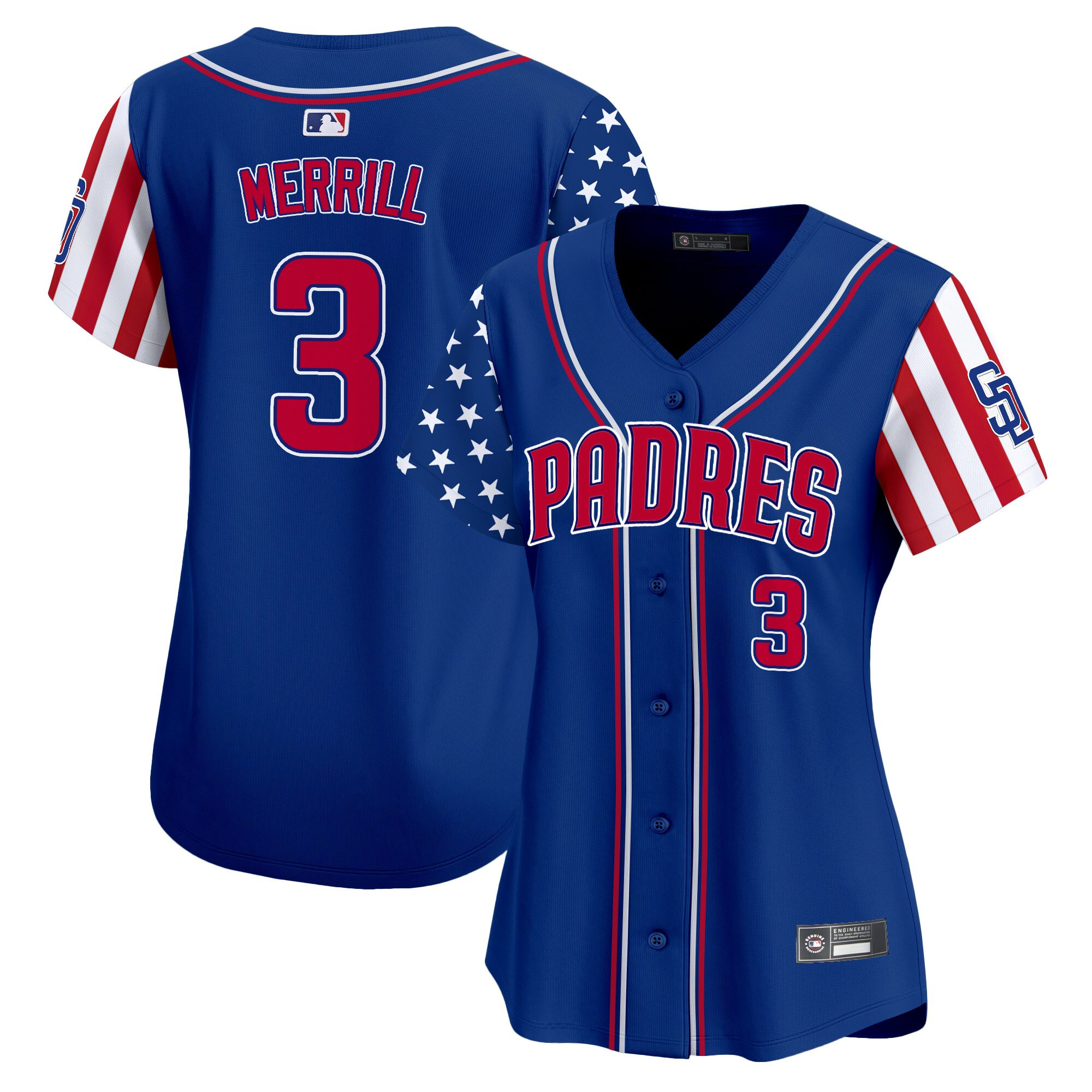 Women's San Diego Padres 2025 Independence Day Vapor Premier Limited Jersey - All Stitched