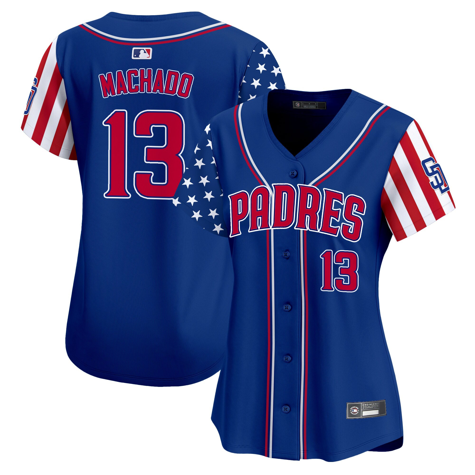Women's San Diego Padres 2025 Independence Day Vapor Premier Limited Jersey - All Stitched