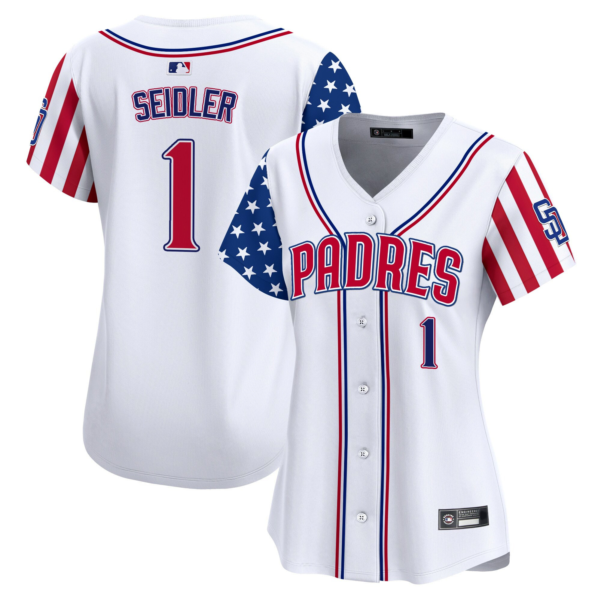 Women's San Diego Padres 2025 Independence Day Vapor Premier Limited Jersey - All Stitched