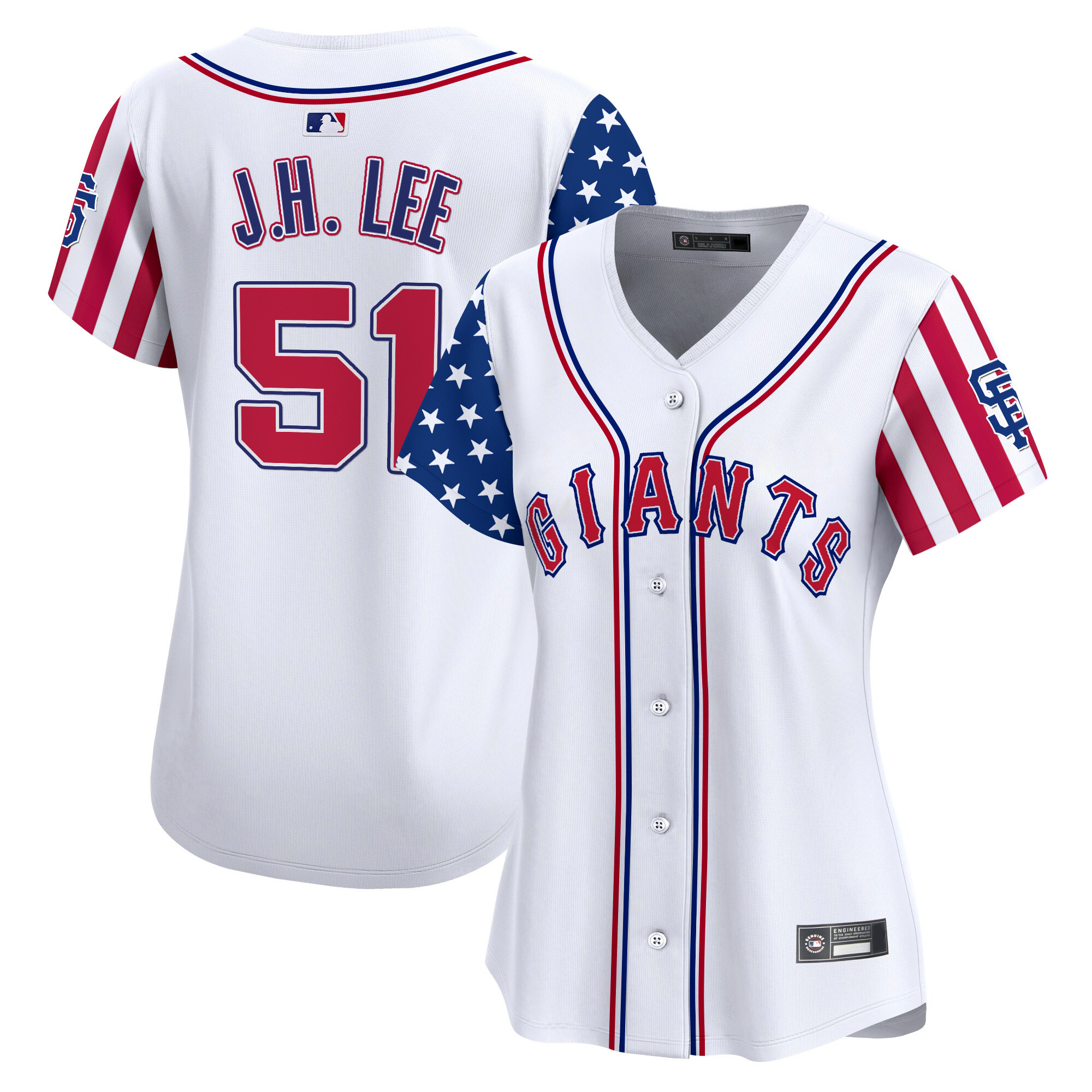 Women's San Francisco Giants 2025 Independence Day Vapor Premier Limited Jersey - All Stitched