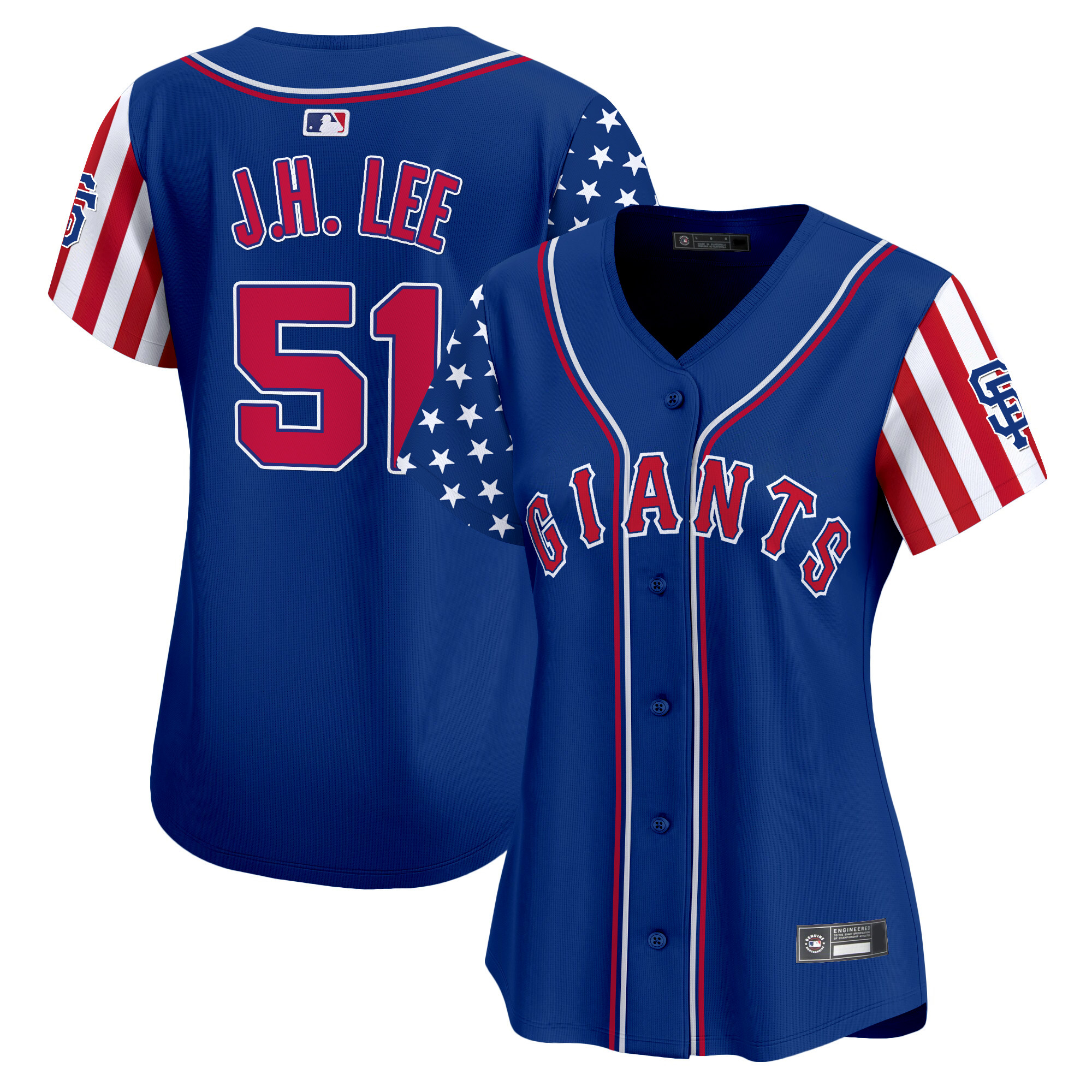 Women's San Francisco Giants 2025 Independence Day Vapor Premier Limited Jersey - All Stitched