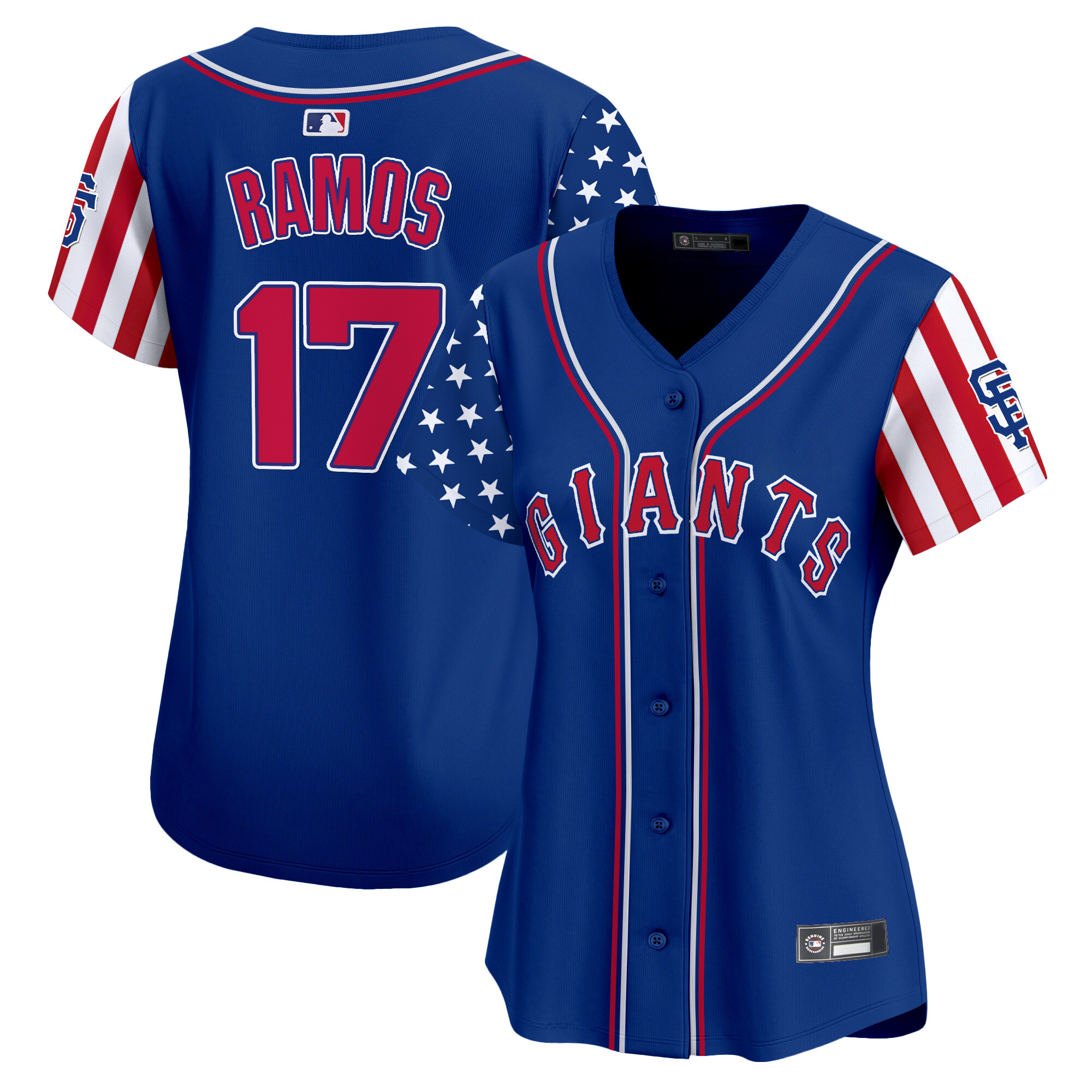 Women's San Francisco Giants 2025 Independence Day Vapor Premier Limited Jersey - All Stitched