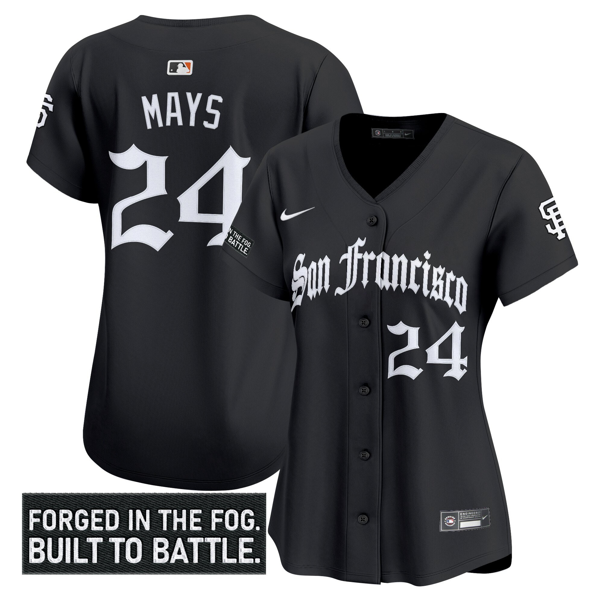 Women's San Francisco Giants 'Gothic Fog Edition' Vapor Premier Limited Jersey - All Stitched