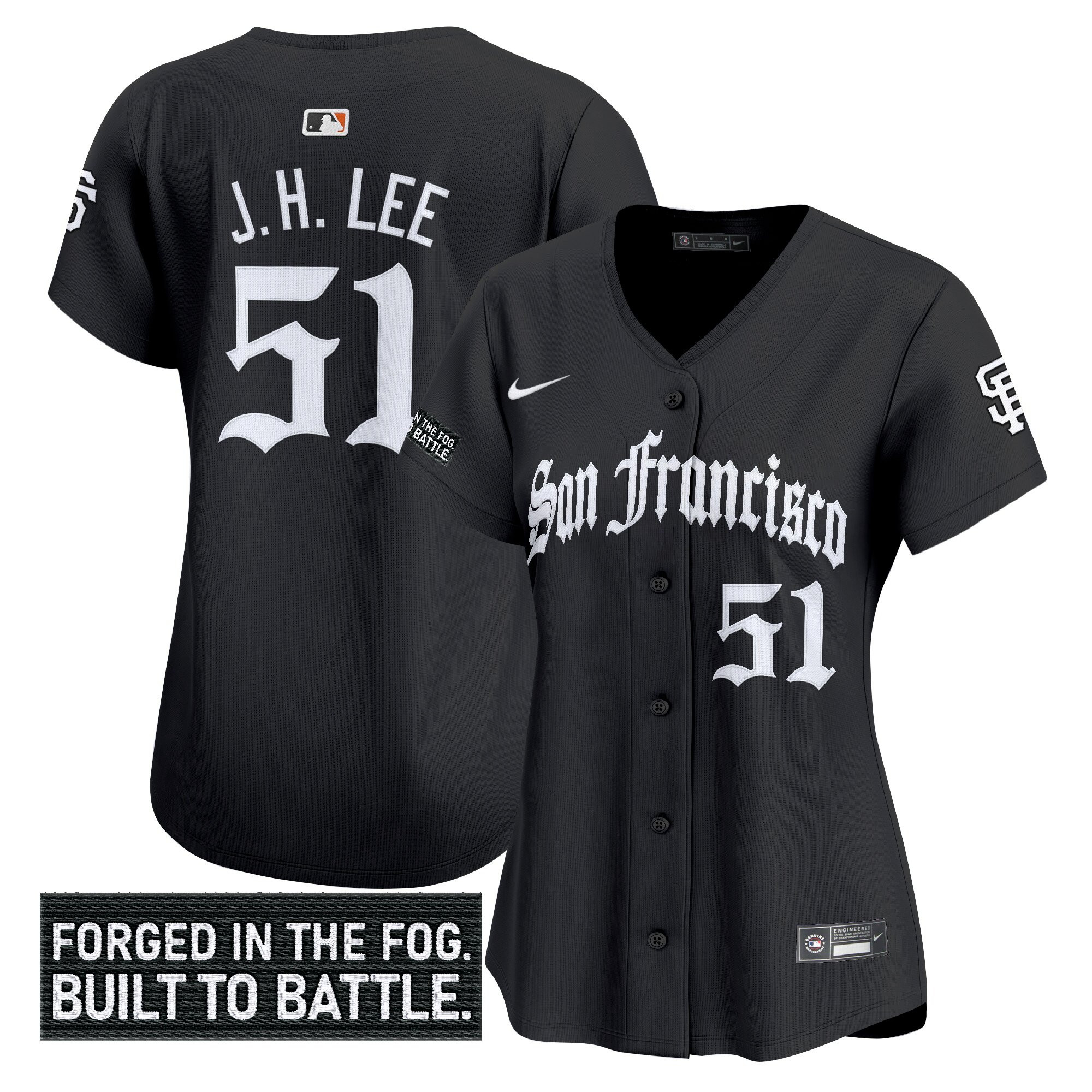 Women's San Francisco Giants 'Gothic Fog Edition' Vapor Premier Limited Jersey - All Stitched
