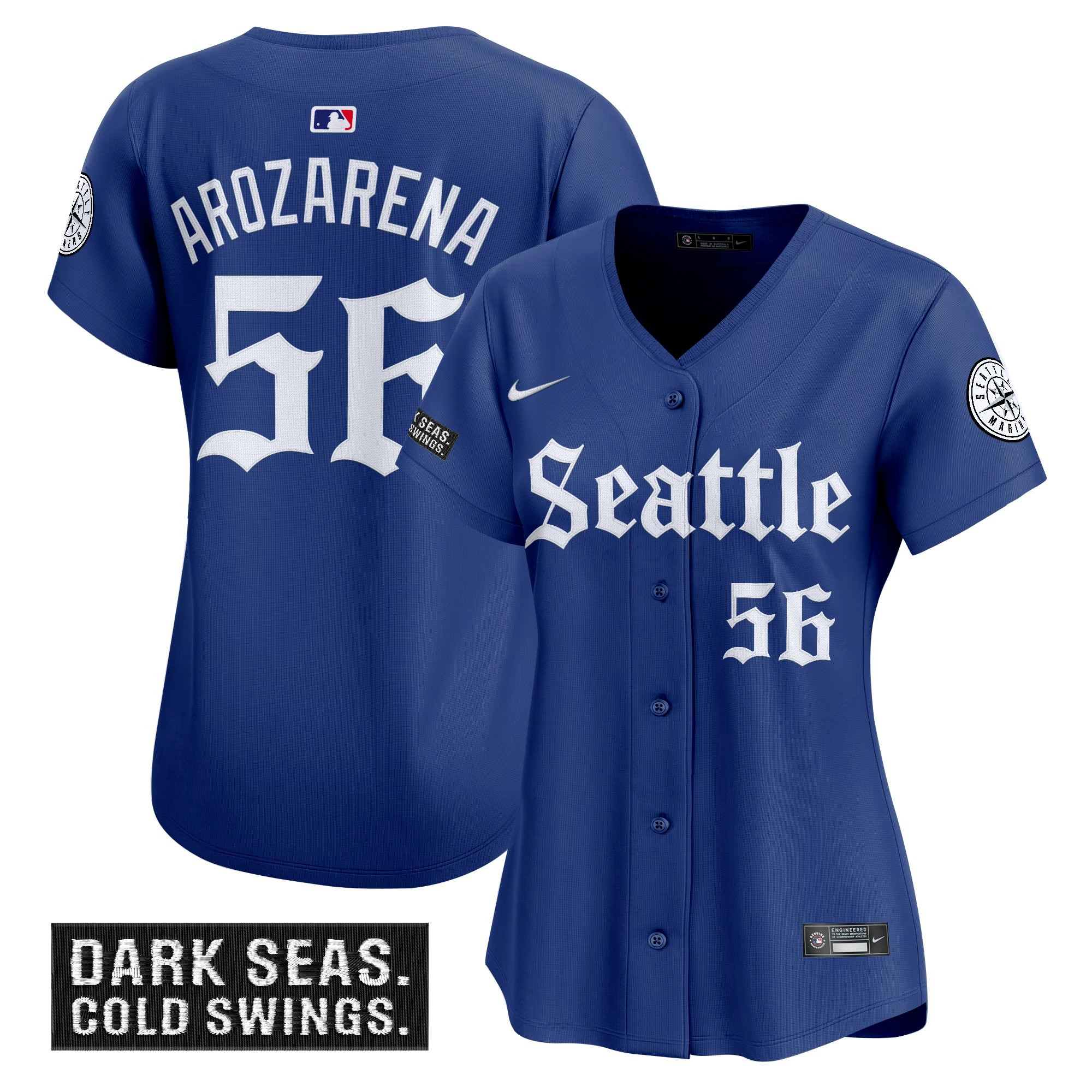 Women's Seattle Mariners 'Deep Sea Gothic Edition' Vapor Premier Limited Jersey - All Stitched