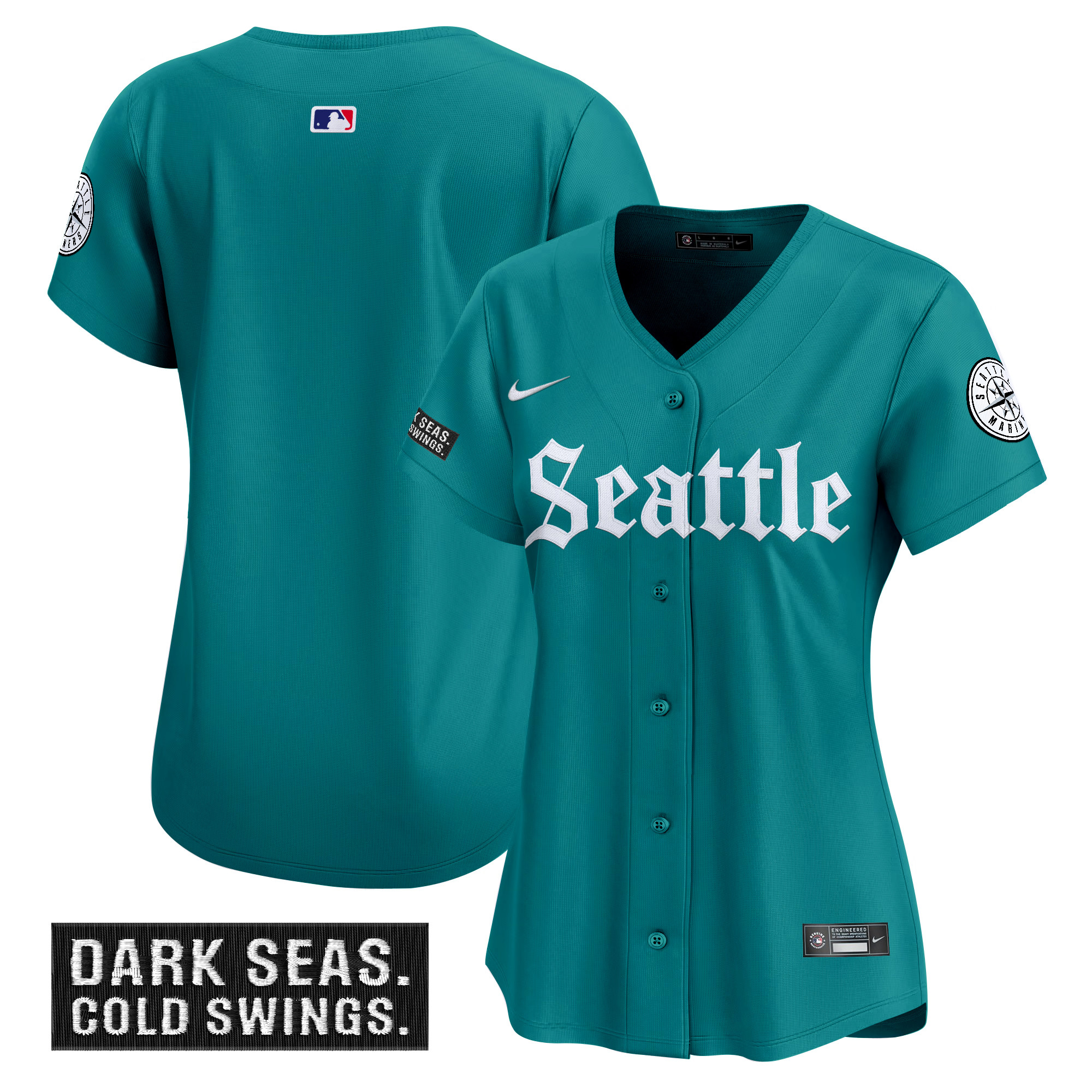 Women's Seattle Mariners 'Deep Sea Gothic Edition' Vapor Premier Limited Jersey - All Stitched