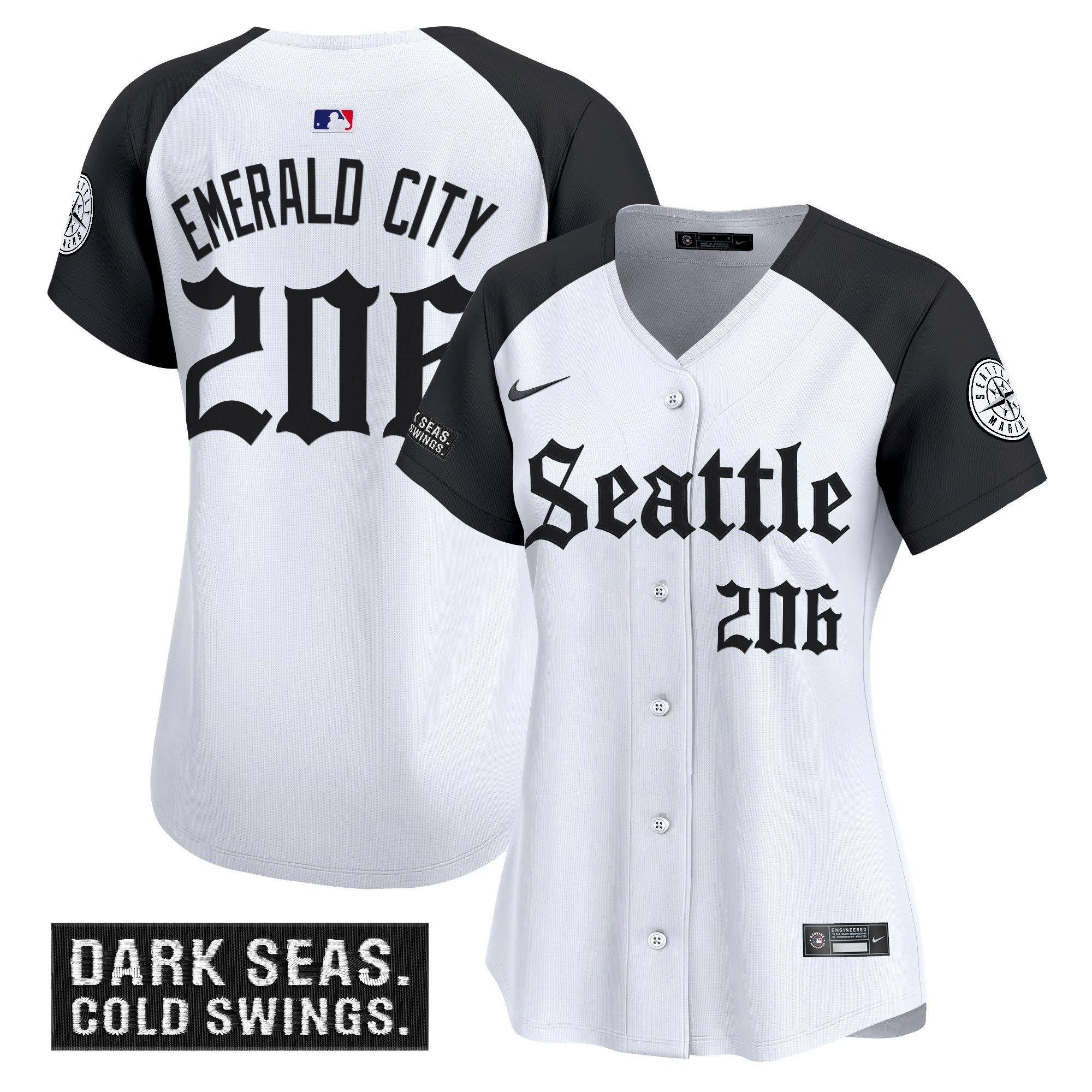 Women's Seattle Mariners 'Deep Sea Gothic Edition' Vapor Premier Limited Jersey - All Stitched