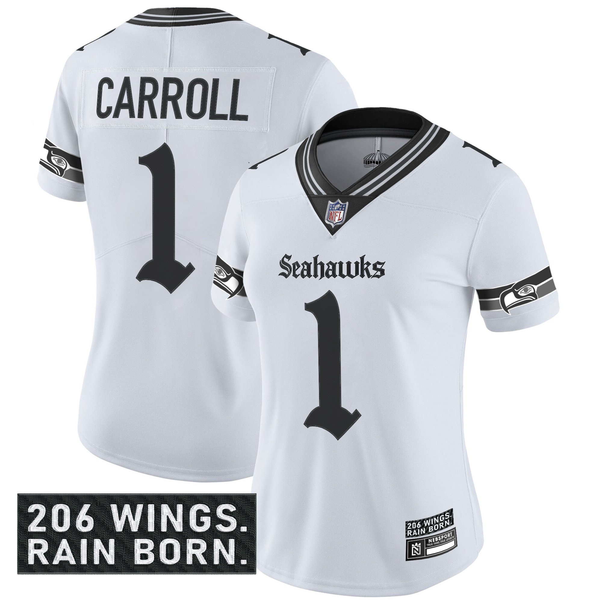 Women's Seattle Seahawks 'Gothic Rain City Shadows Edition' Vapor Limited Jersey - All Stitched