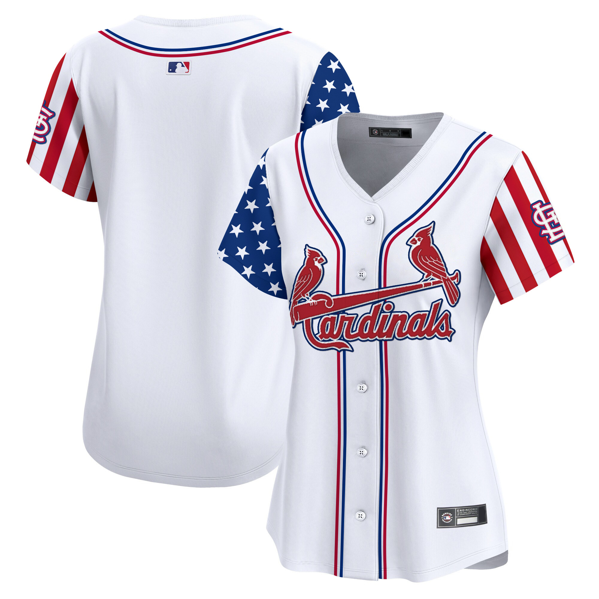Women's St. Louis Cardinals 2025 Independence Day Vapor Premier Limited Jersey V2 - All Stitched