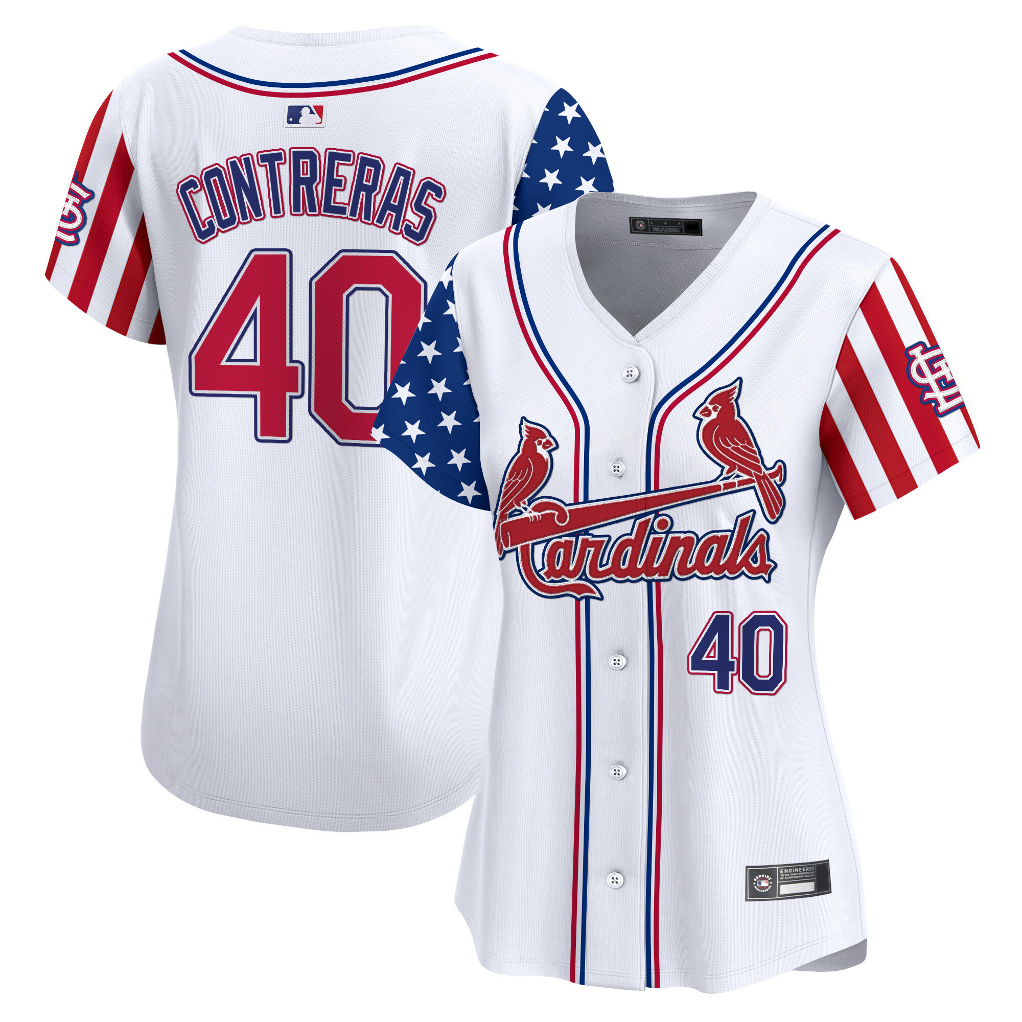 Women's St. Louis Cardinals 2025 Independence Day Vapor Premier Limited Jersey V2 - All Stitched