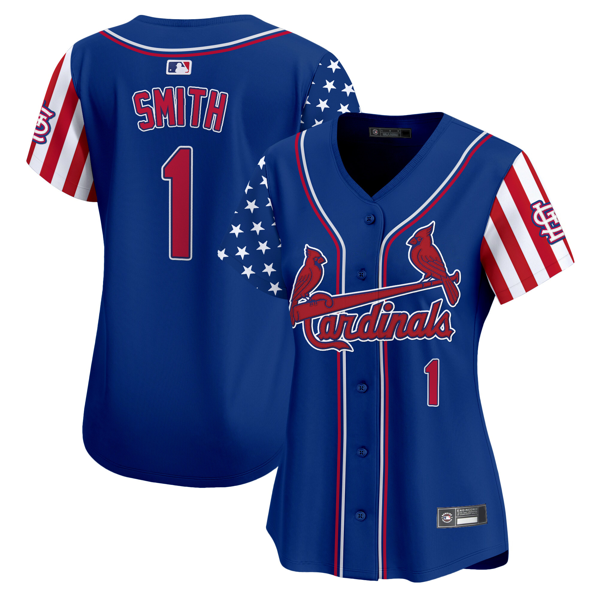 Women's St. Louis Cardinals 2025 Independence Day Vapor Premier Limited Jersey V2 - All Stitched