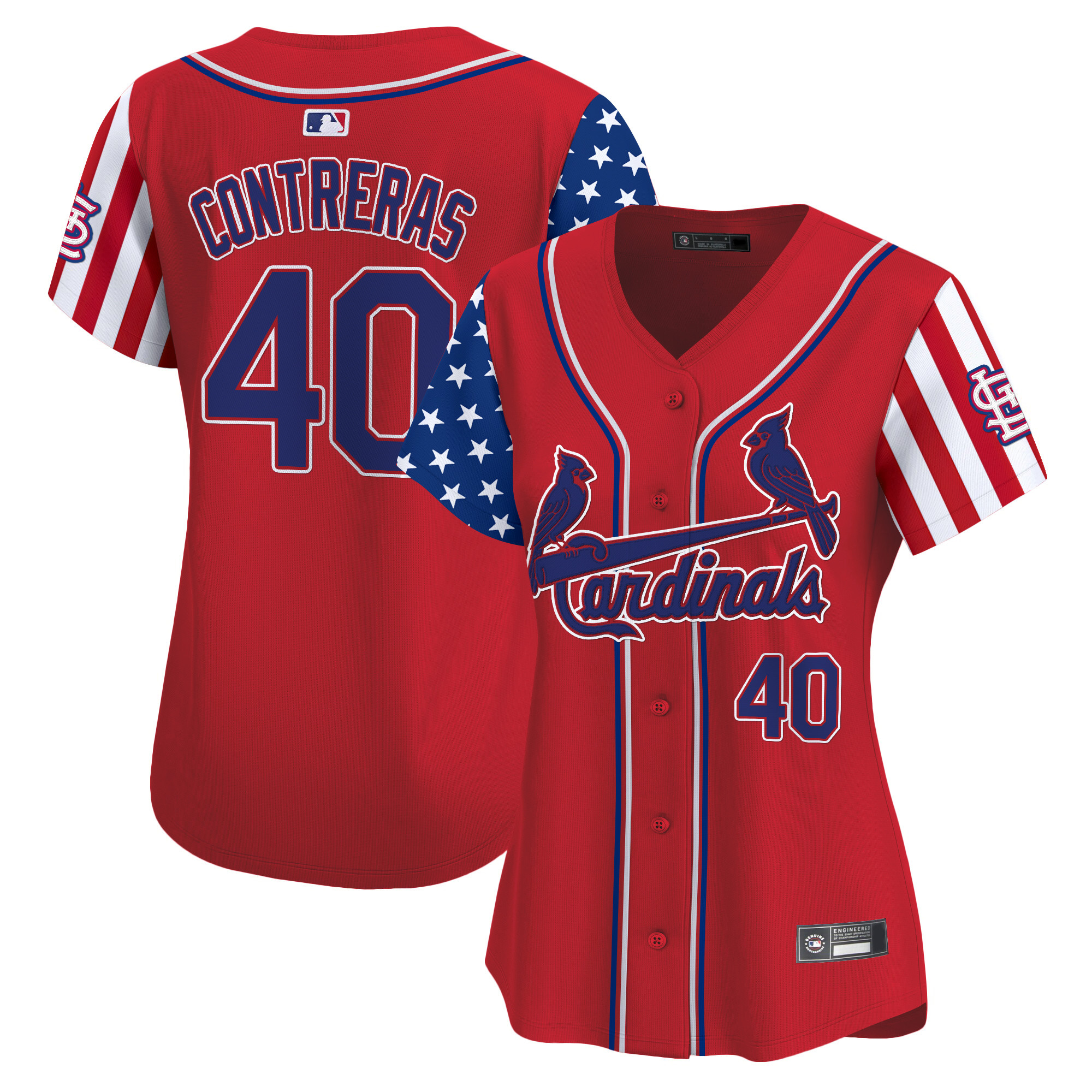 Women's St. Louis Cardinals 2025 Independence Day Vapor Premier Limited Jersey V2 - All Stitched
