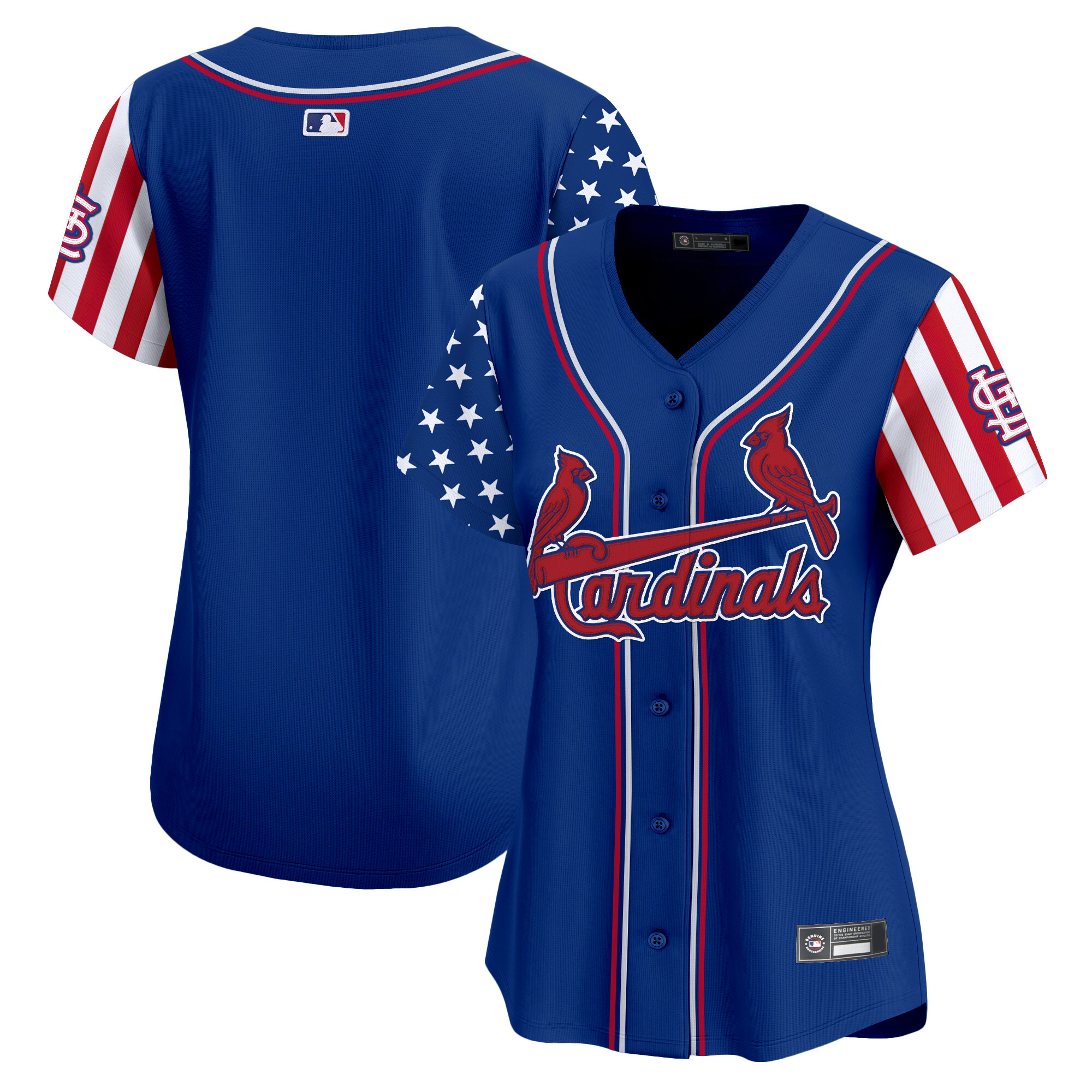 Women's St. Louis Cardinals 2025 Independence Day Vapor Premier Limited Jersey V2 - All Stitched