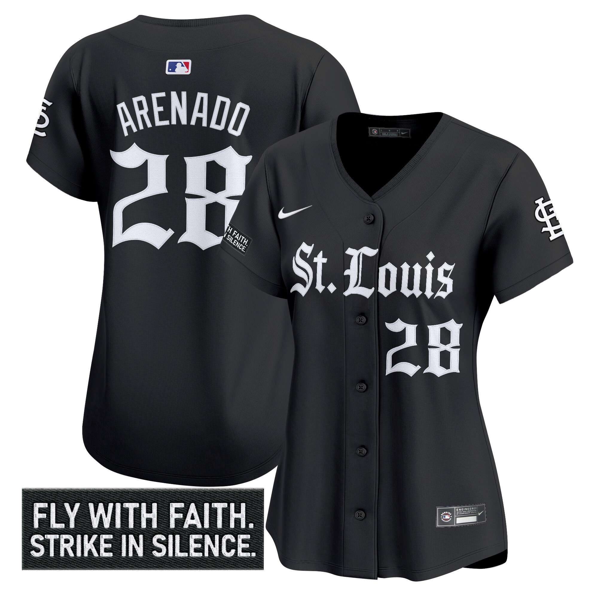 Women's St. Louis Cardinals 'Gothic Legacy Edition' Vapor Premier Limited Jersey - All Stitched