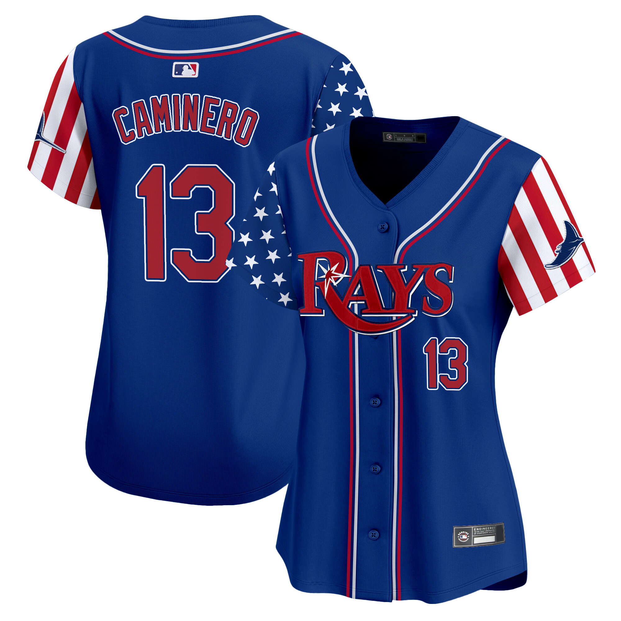 Women's Tampa Bay Rays 2025 Independence Day Vapor Premier Limited Jersey - All Stitched