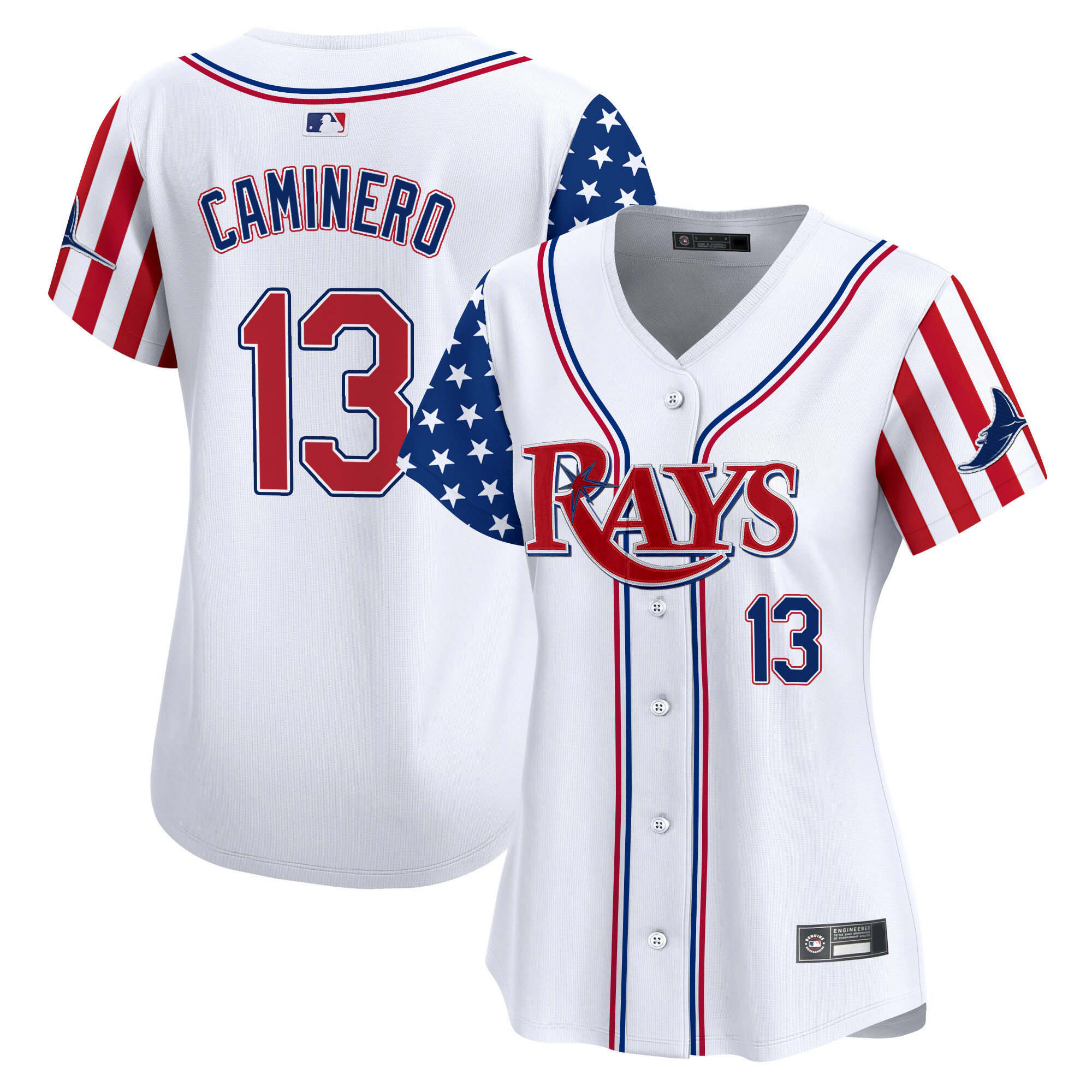 Women's Tampa Bay Rays 2025 Independence Day Vapor Premier Limited Jersey - All Stitched