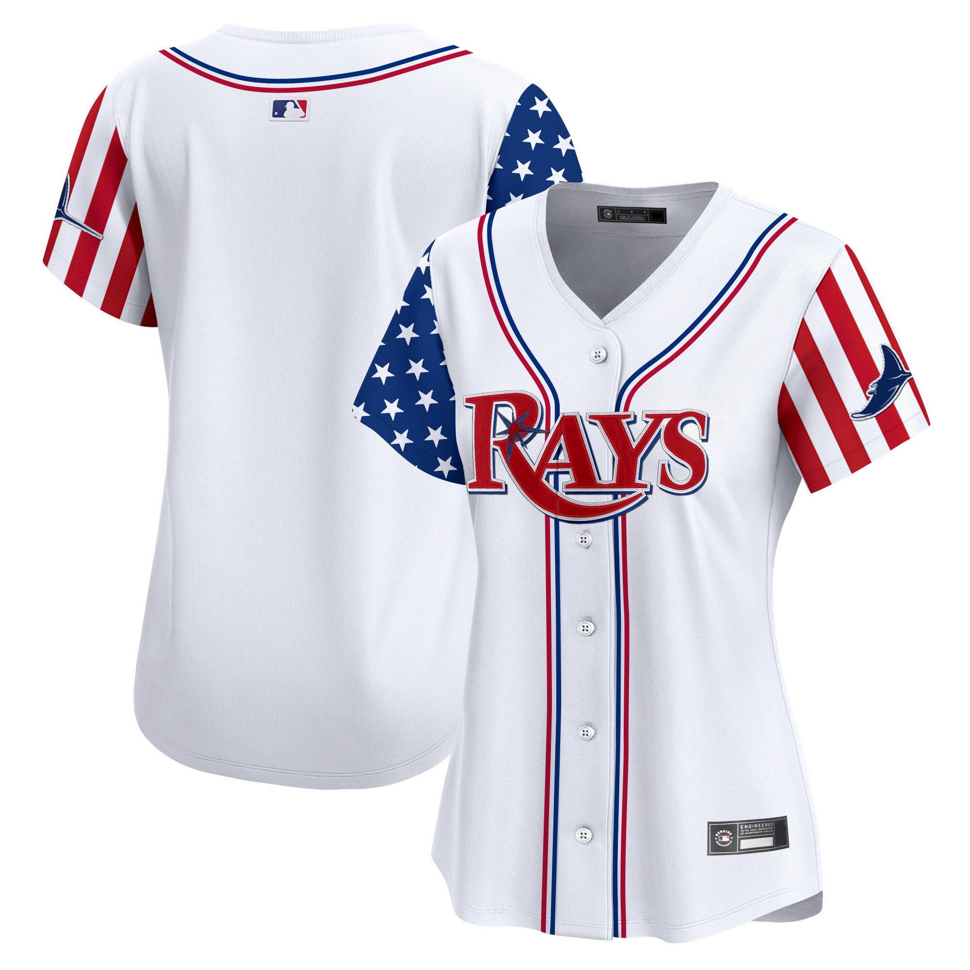 Women's Tampa Bay Rays 2025 Independence Day Vapor Premier Limited Jersey - All Stitched