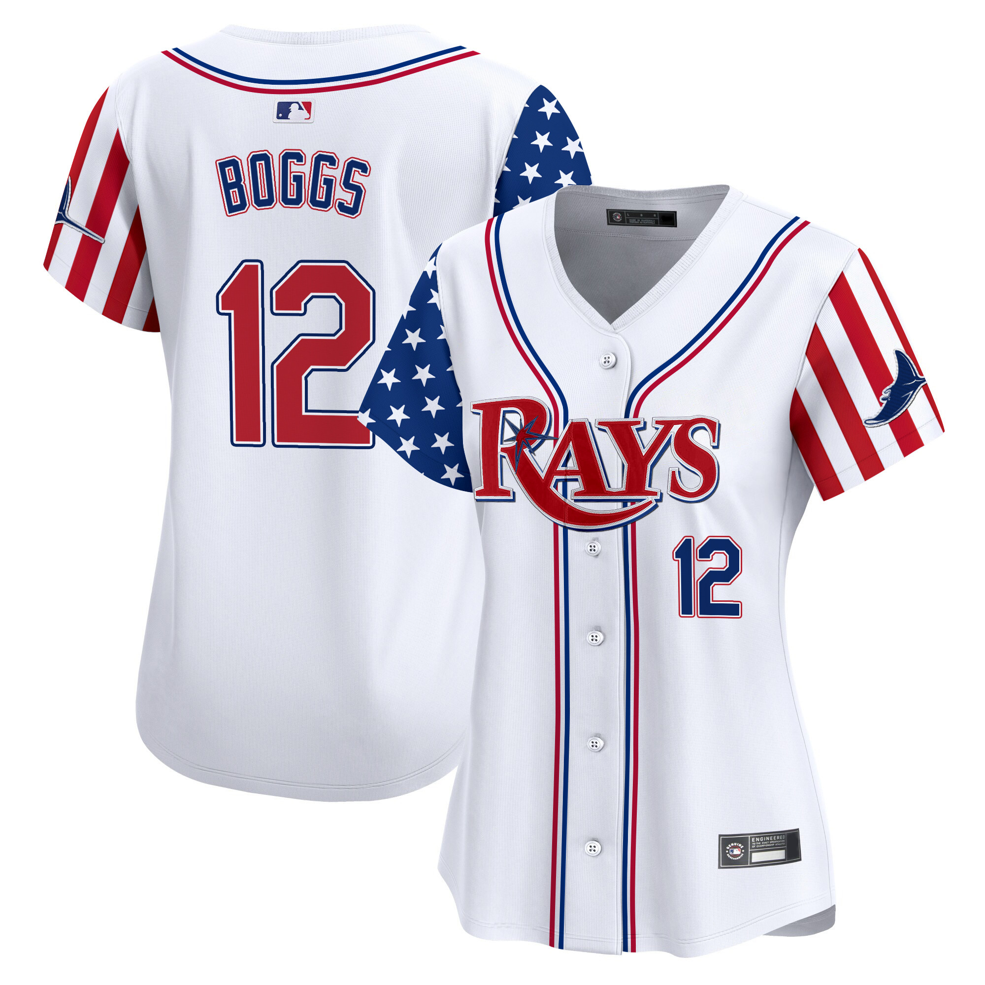 Women's Tampa Bay Rays 2025 Independence Day Vapor Premier Limited Jersey - All Stitched