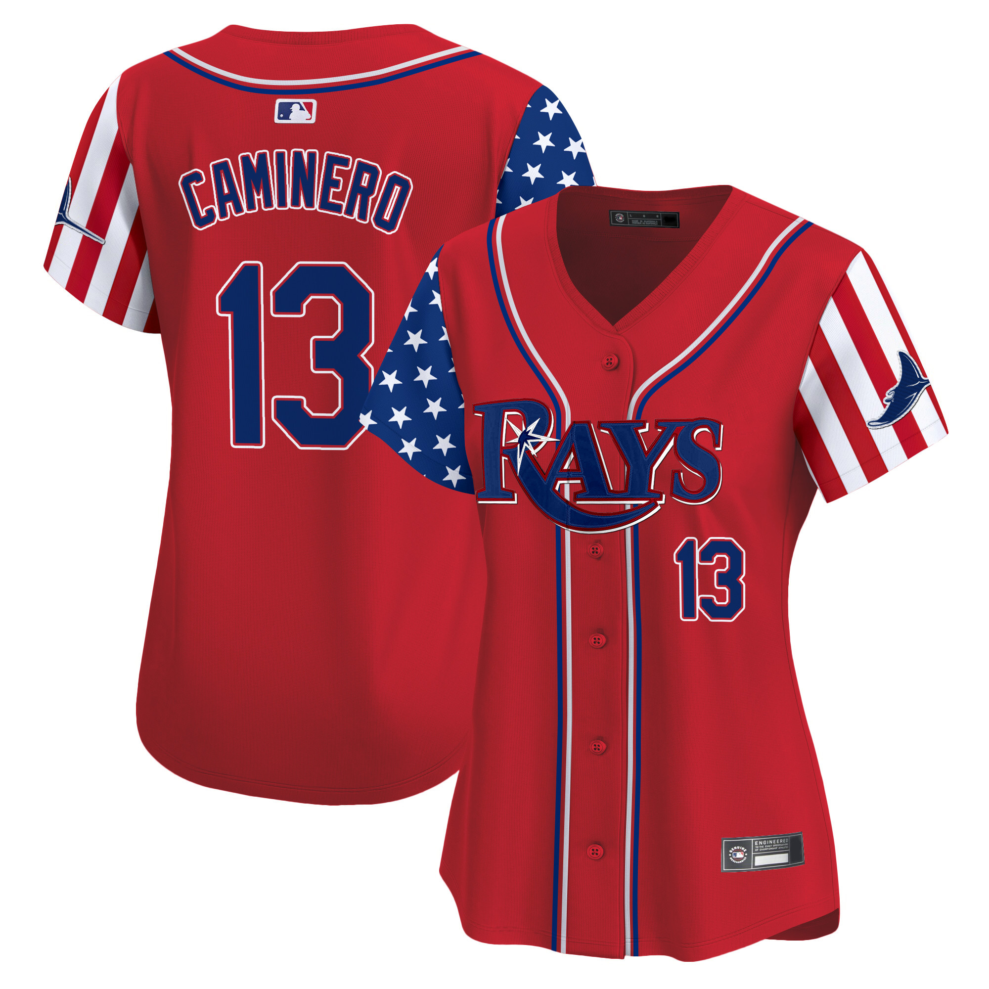 Women's Tampa Bay Rays 2025 Independence Day Vapor Premier Limited Jersey - All Stitched
