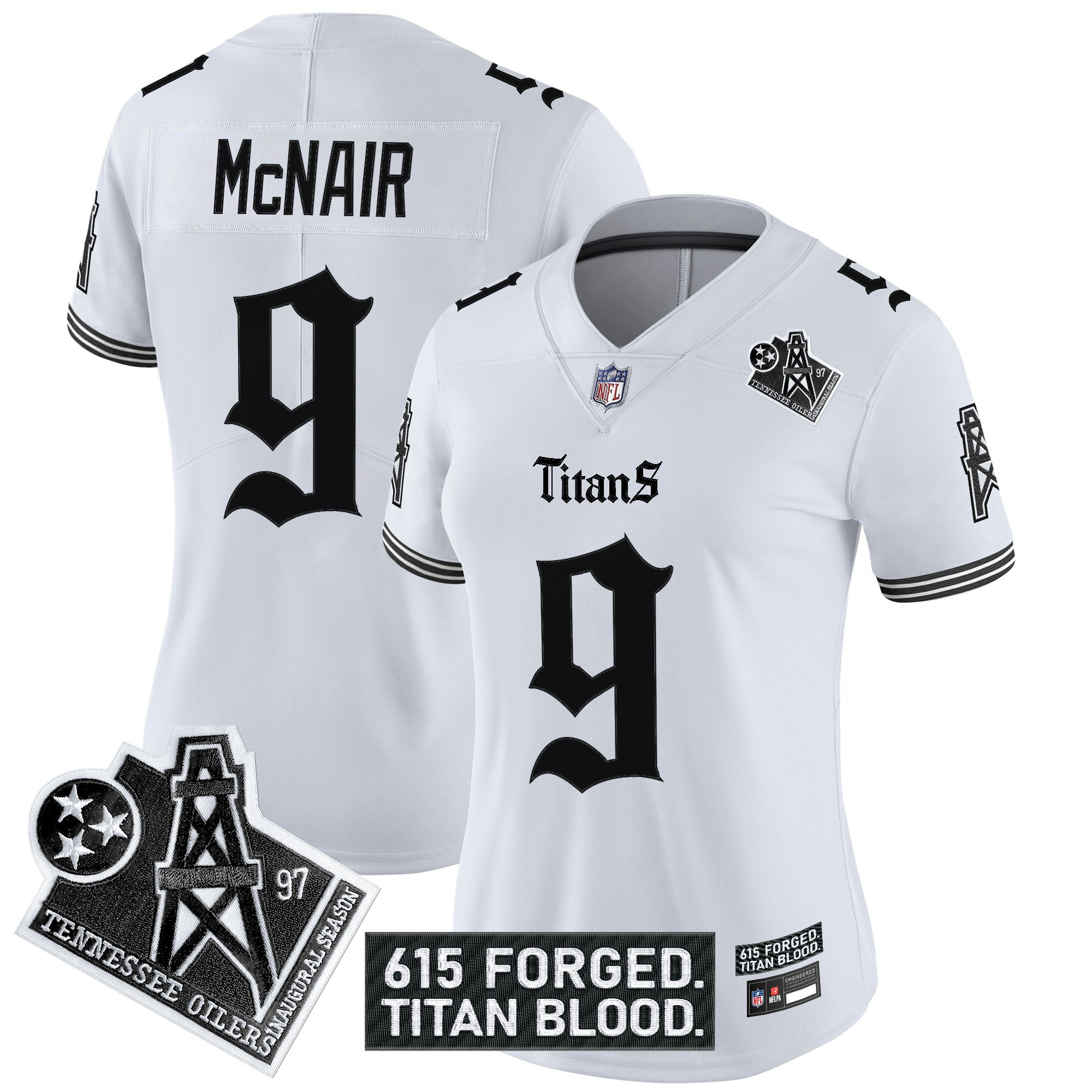Women's Tennessee Titans 'Titan Gothic Shadows Drop' Vapor Limited Jersey - All Stitched