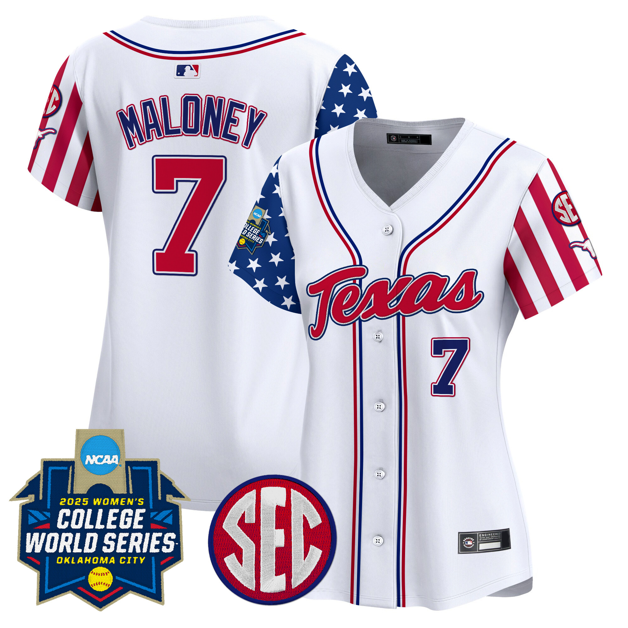 Women's Texas Longhorns Softball 2025 Independence Day Vapor Premier Limited Jersey - All Stitched