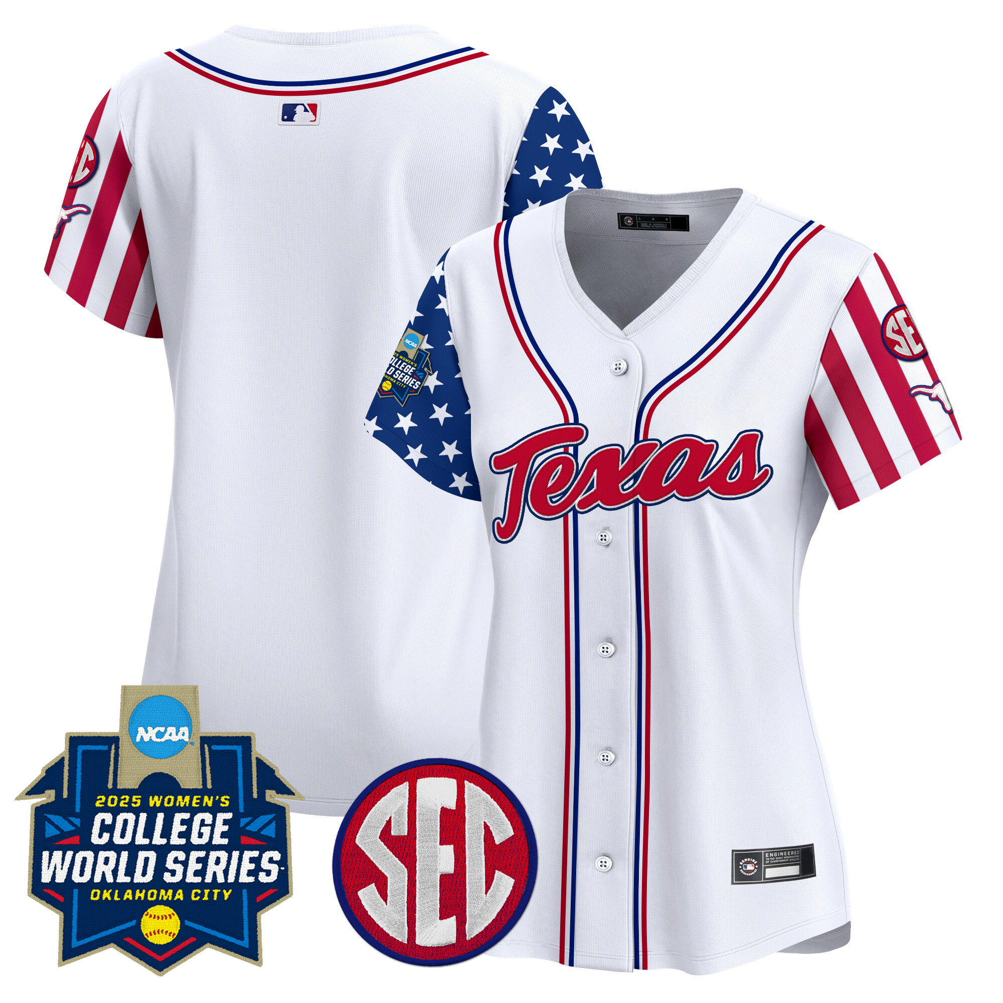 Women's Texas Longhorns Softball 2025 Independence Day Vapor Premier Limited Jersey - All Stitched