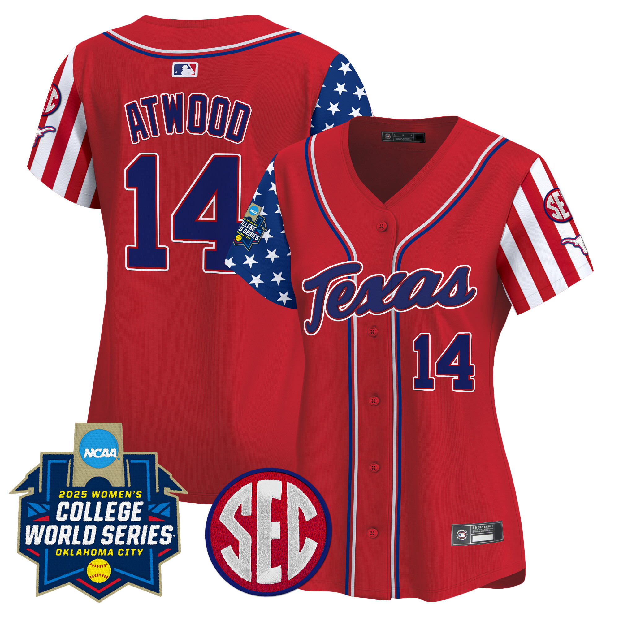 Women's Texas Longhorns Softball 2025 Independence Day Vapor Premier Limited Jersey - All Stitched
