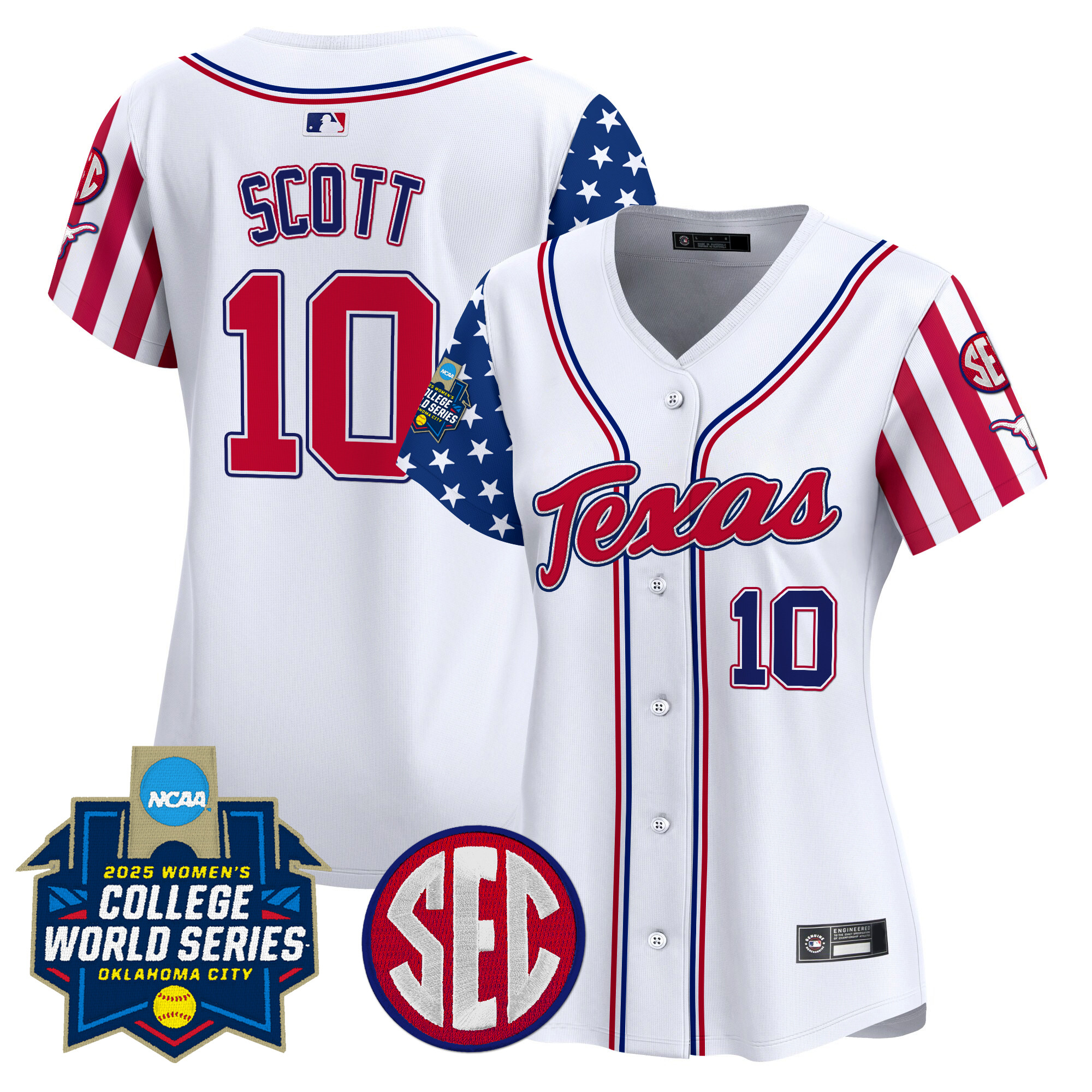 Women's Texas Longhorns Softball 2025 Independence Day Vapor Premier Limited Jersey - All Stitched